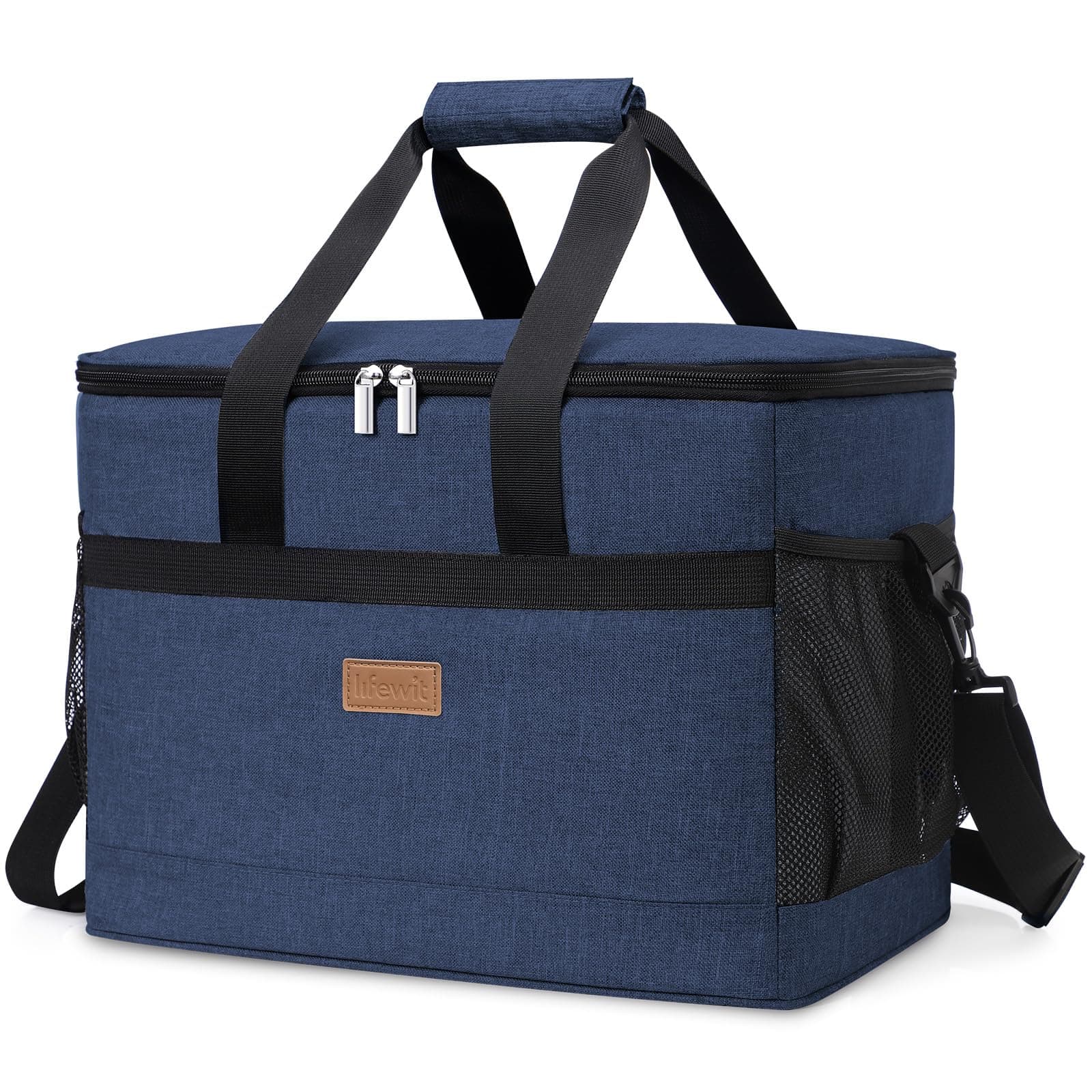 Lifewit Nevera Portatil 33L, Bolso Neveras Isotermica para Hombre, Grande Bolsas Termica porta Alimentos, Cooler Bag Tela Plegable para Playa, Camping, Viaje, Trabajo, Picnic, Azul Oscuro