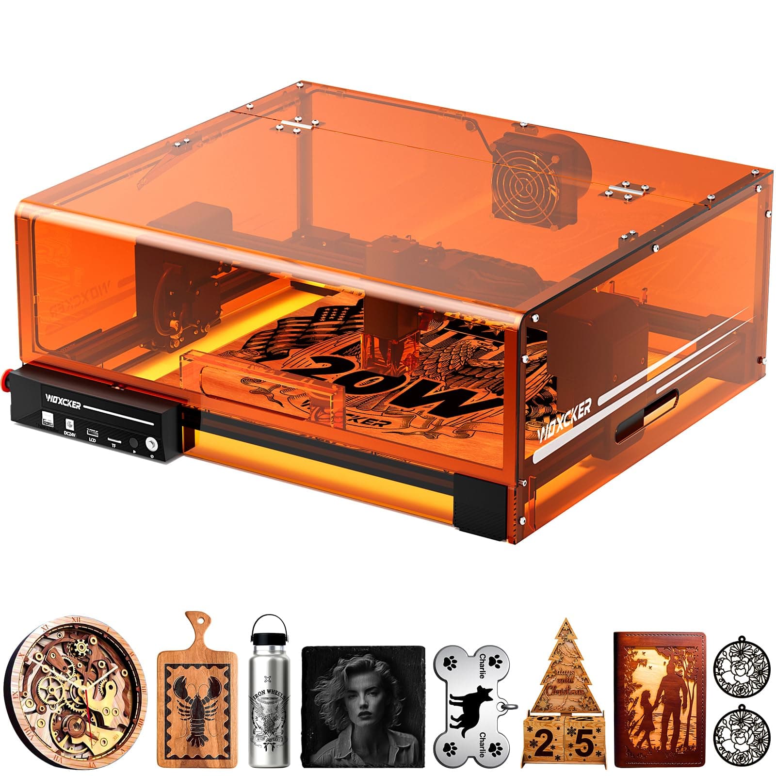 Machine de gravure laser 20W, modèle L2 MAX incluant un graveur laser, machine CNC haute précision (découpeuse laser), pour graver et découper bois, métal et verre. Convient aux utilisateurs avancés