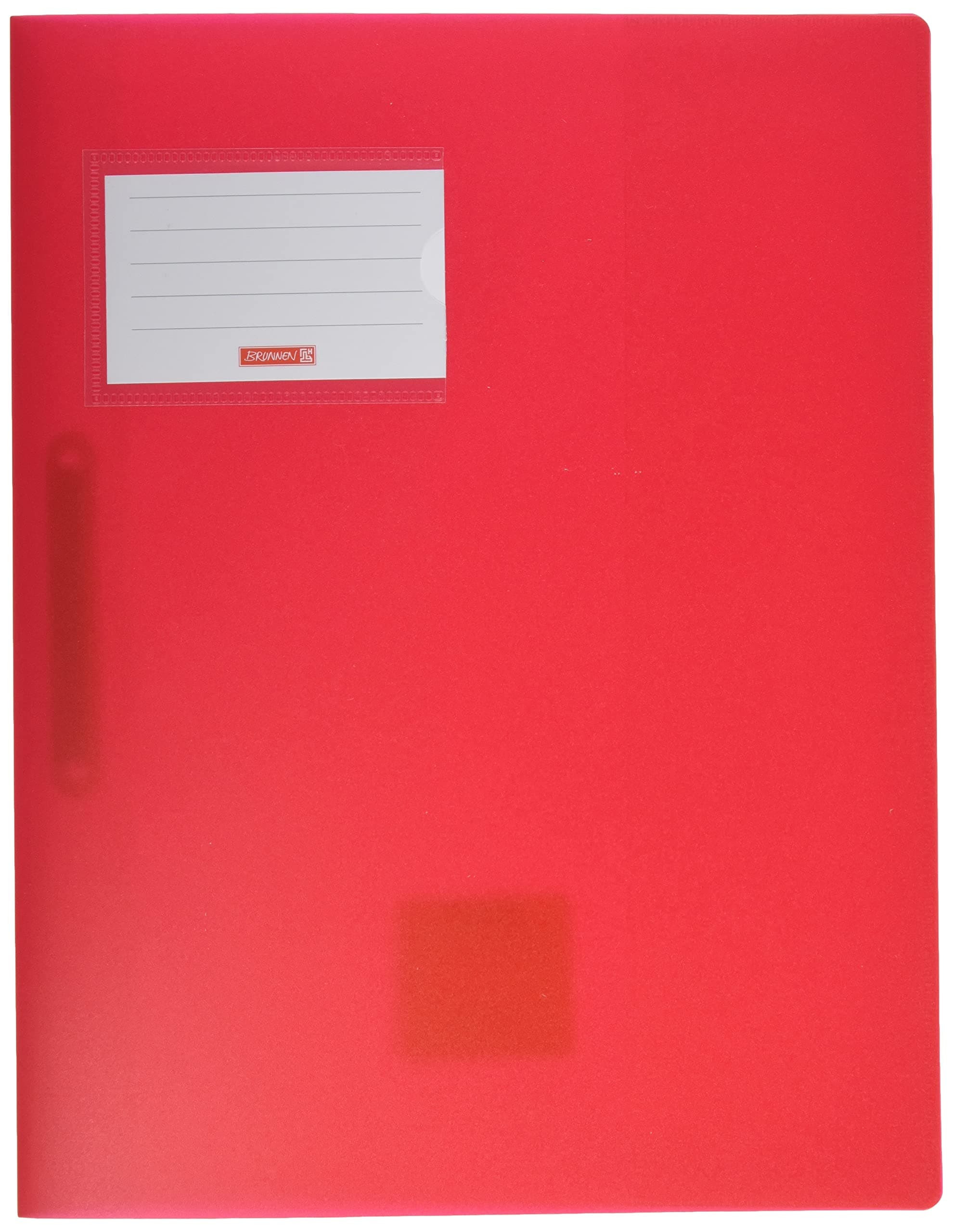 Brunnen 102015023 Schnellhefter FACT!pp (A4, aus transluzentem PP, mit Namensschild, mit Einstecktasche innen) rot