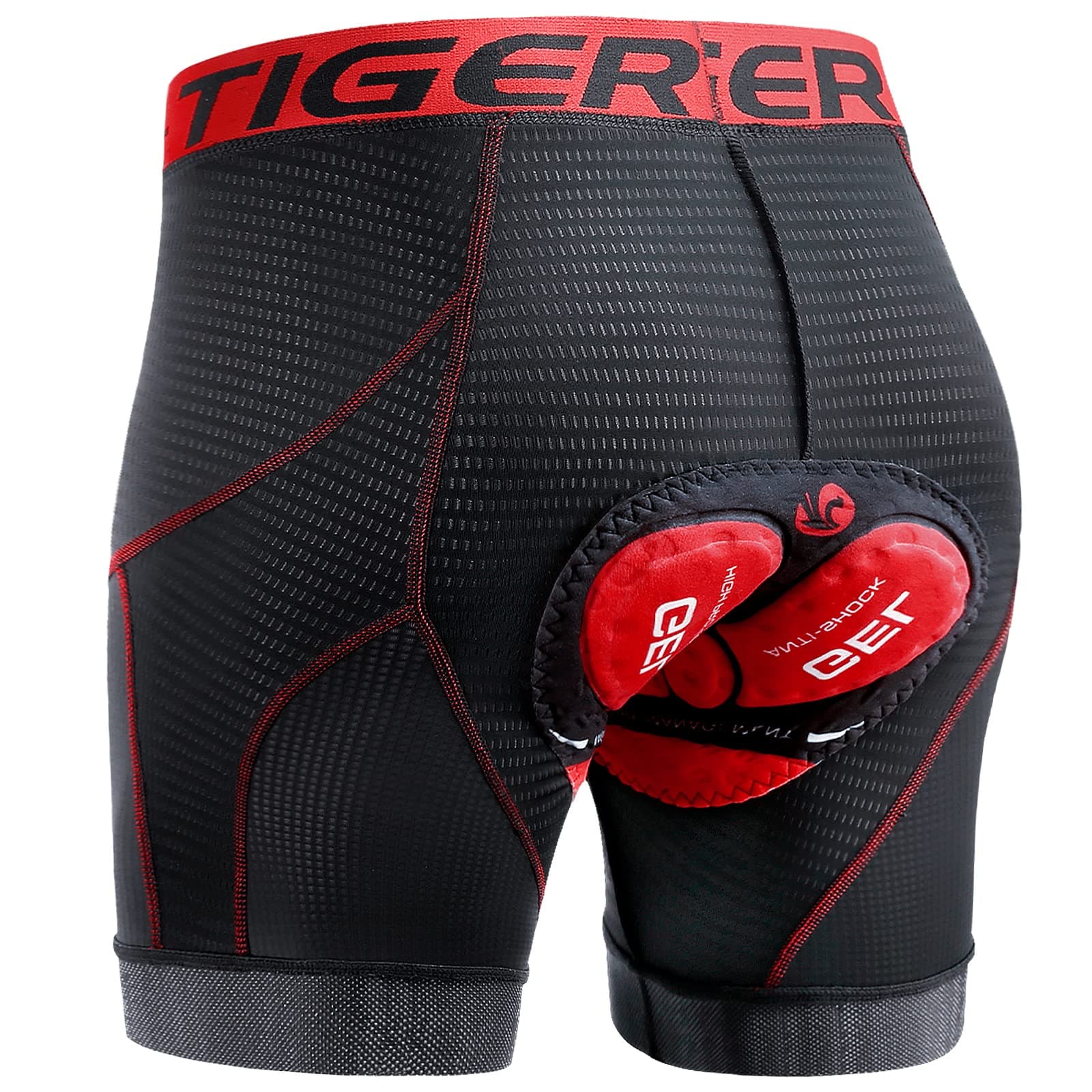 X-TIGER Ciclismo Uomo 5D Gel Imbottito Boxer Traspirante Biancheria Intimo Mutande Pantaloncini da Ciclismo Bici