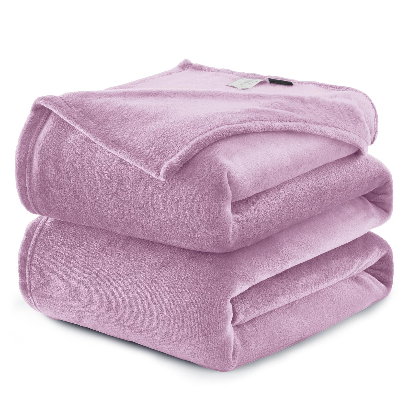 WAVVE Plaid Couverture Polaire Flanelle en Microfibre, Jeté de Canapé 220x240 Lilla, Couverture lit Jete de Canape 2 Personnes, Plaid Fourrure Grand Chaud et Doux en Peluche, 240x220