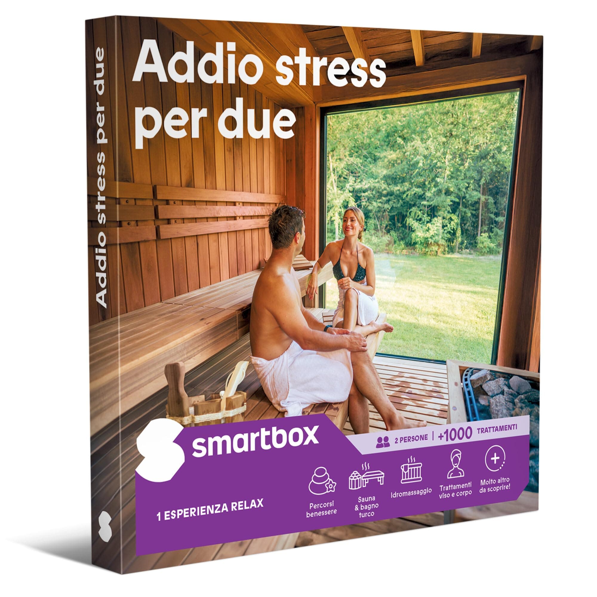 Smartbox - Cofanetto regalo Soggiorno e percorso relax - Idea regalo per la coppia - 1 notte con colazione ed esperienza wellness per 2 persone