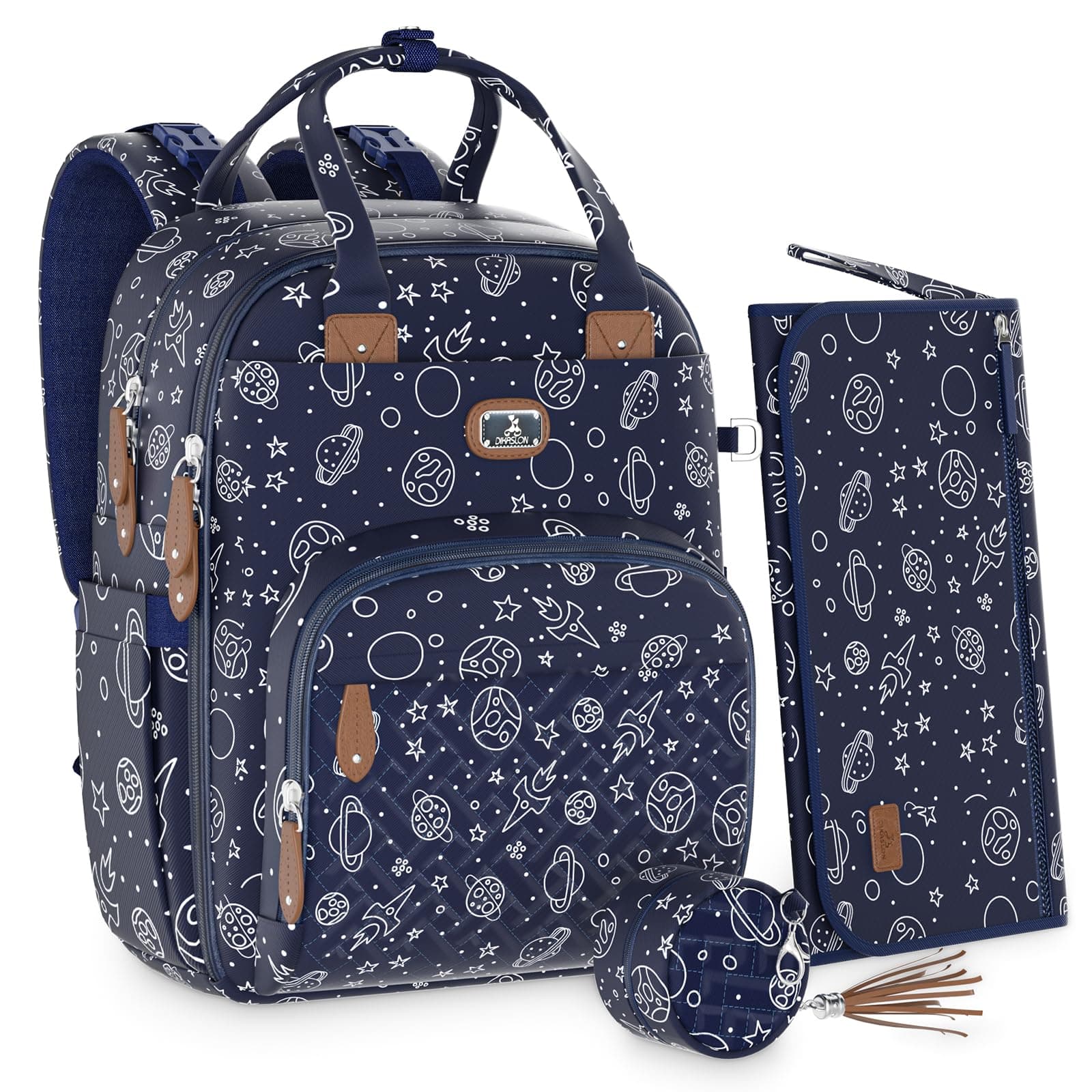 Dikaslon Borsa Zaini fasciatoio, Zainetto fasciatoio grande multifunzione Borsa bebè