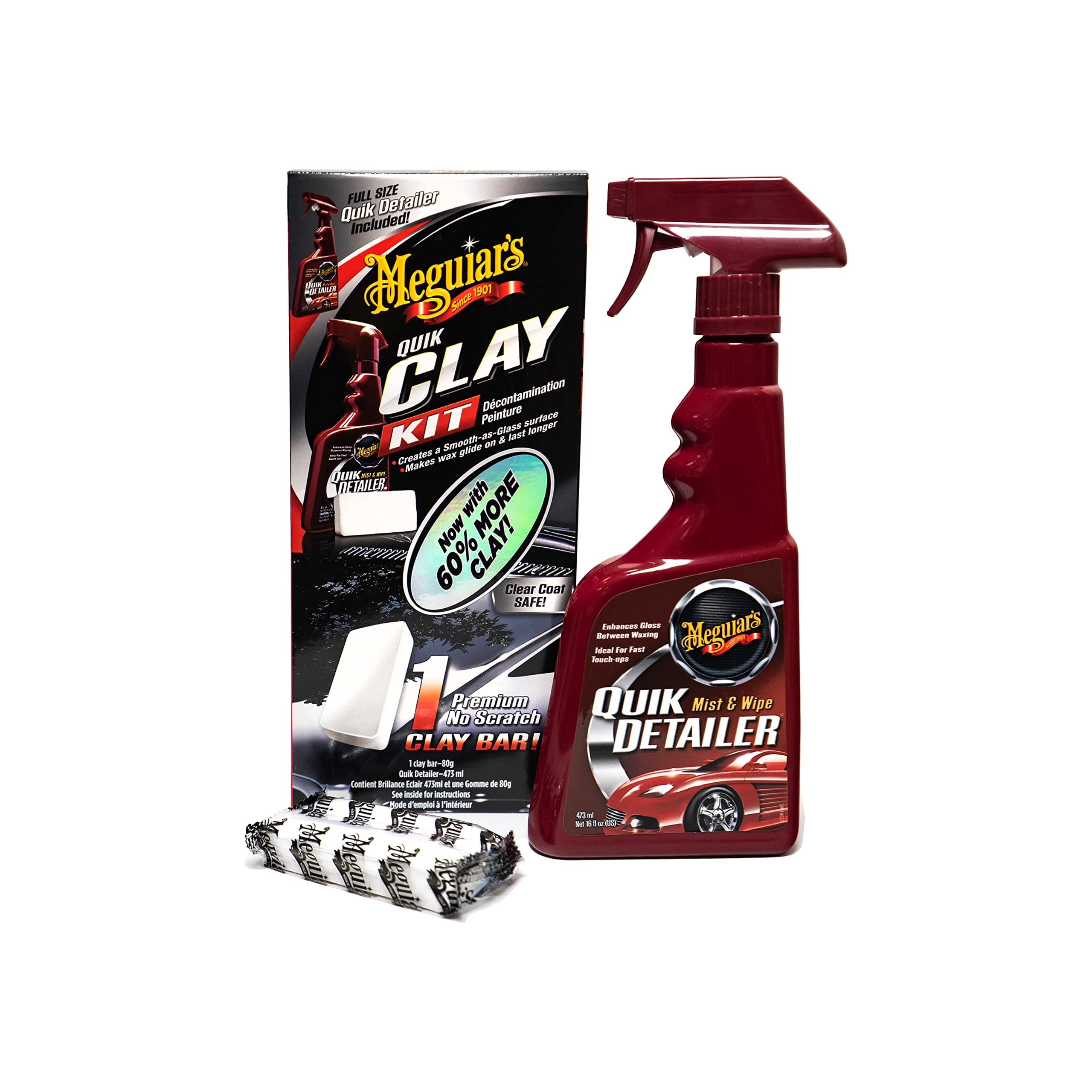 Meguiar's G1116EU Quik Clay Detailing System Set Reinigungsknete