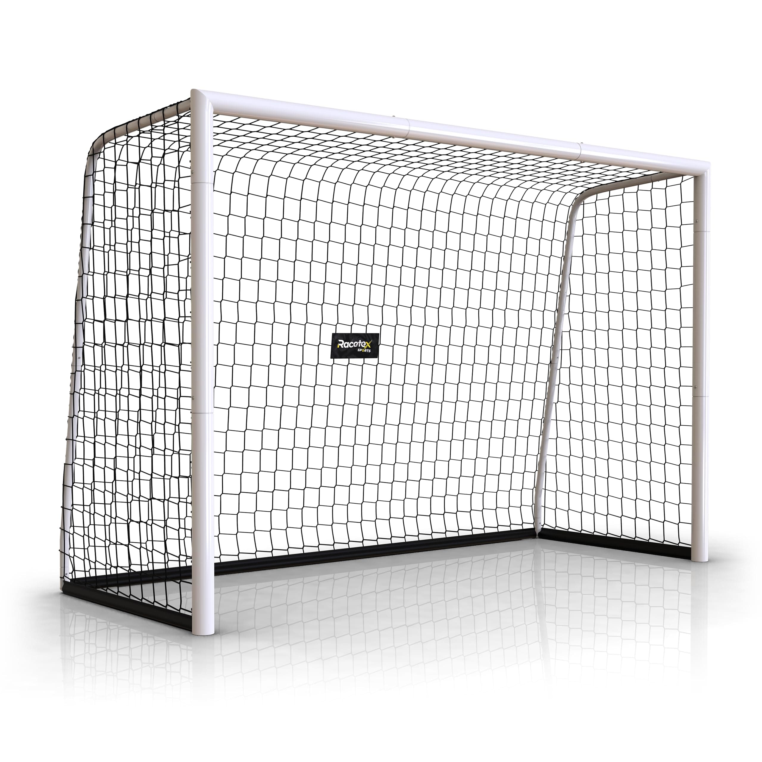 Racetex Portería de fútbol para jardín para niños y adultos [ENORM ROBUST] – Portería de fútbol para niños con marco de acero estable frontal – Portería de fútbol con anclaje de acero inoxidable – La