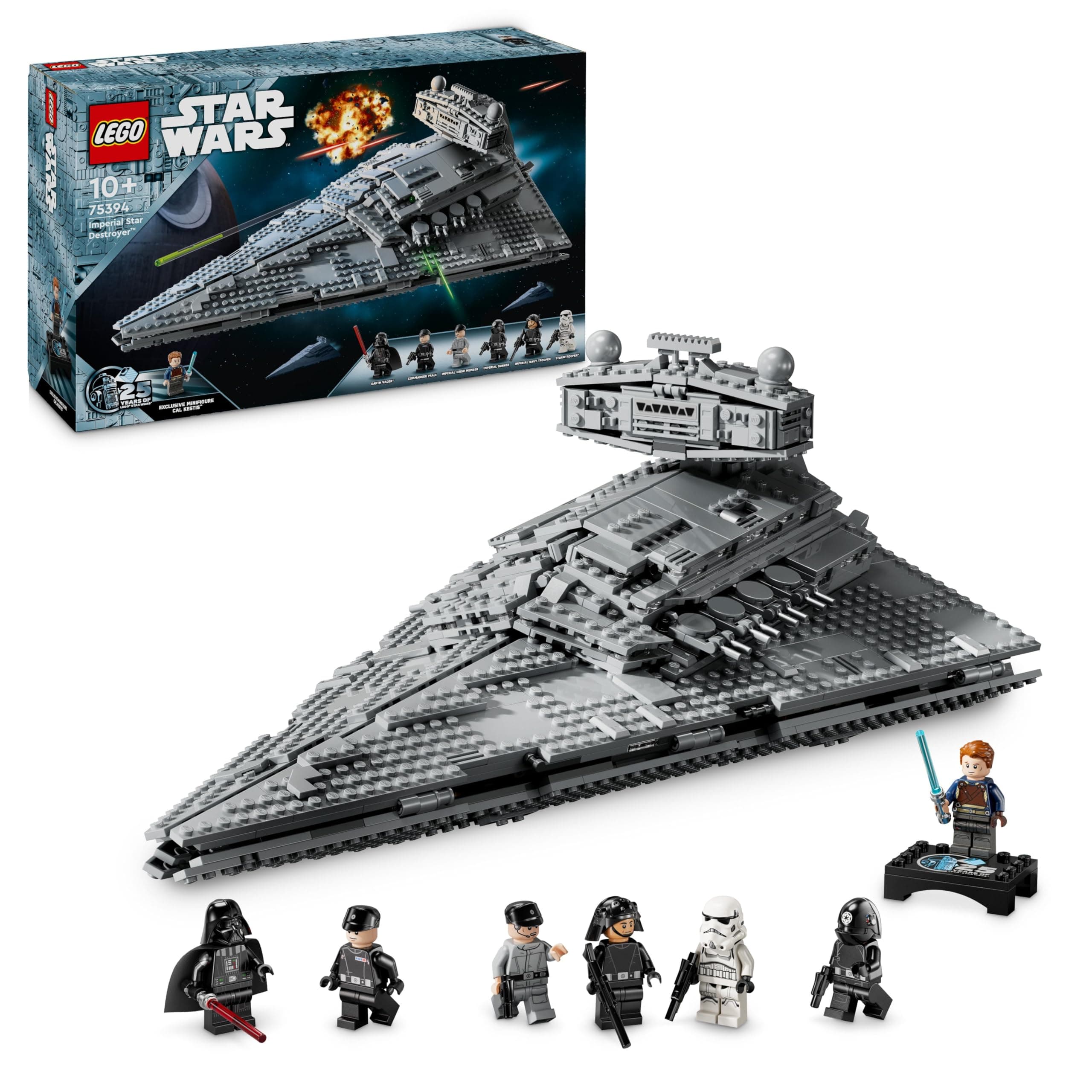 LEGO Star Wars 75394 Destroyer Stellaire de Classe Impérial - Jeu de Construction avec Vaisseau Spatial - Intérieur Détaillé - 7 Minifigurines dont Dark Vador - Cadeau pour Garçon dès 10 ans ou Adulte