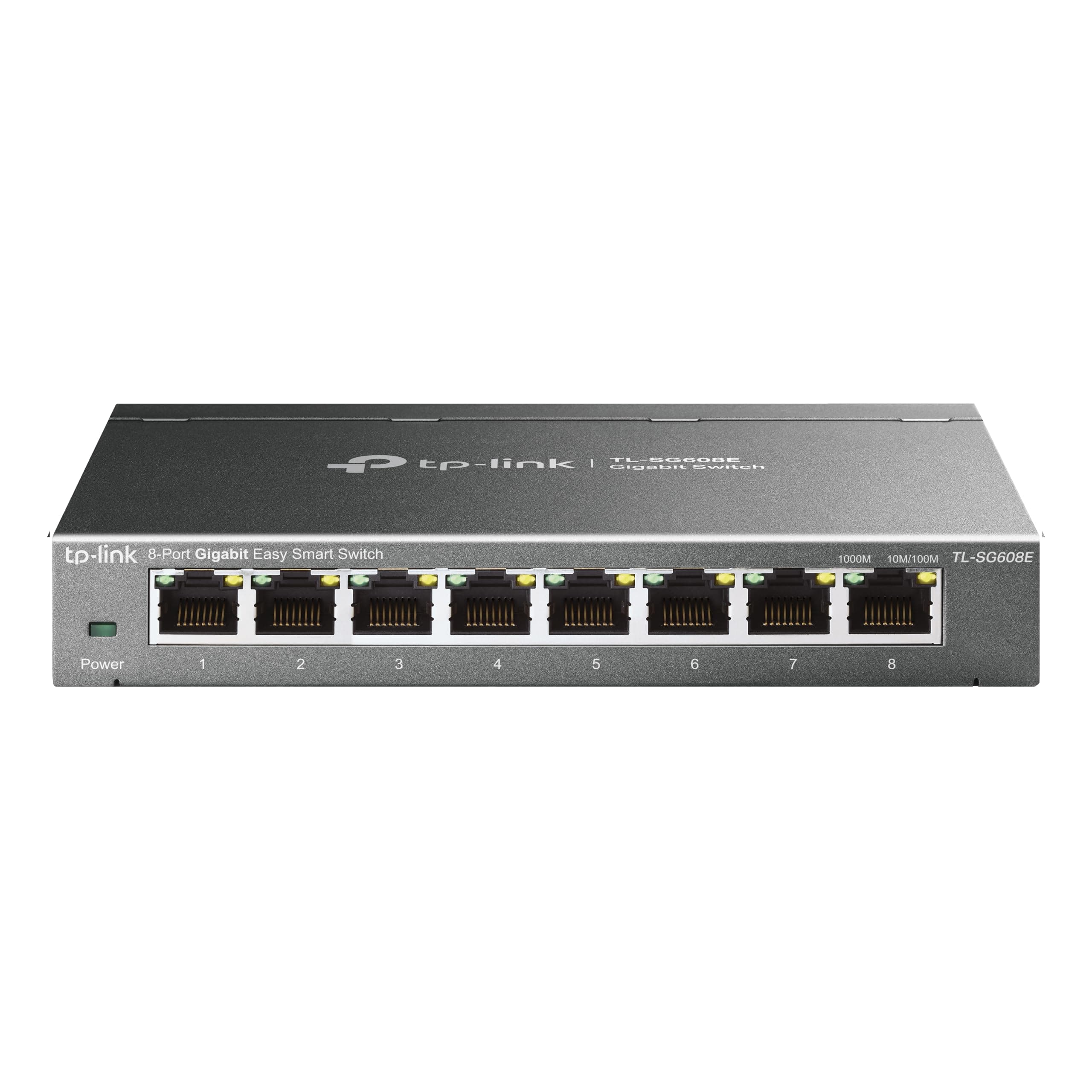 TP-Link TL-SG608E 8-Ports Gigabit Easy Smart Managed Netzwerk Switch (Plug-and-Play, Metallgehäuse, QoS, IGMP-Snooping, VLAN, zentrales Management, energieeffizient)