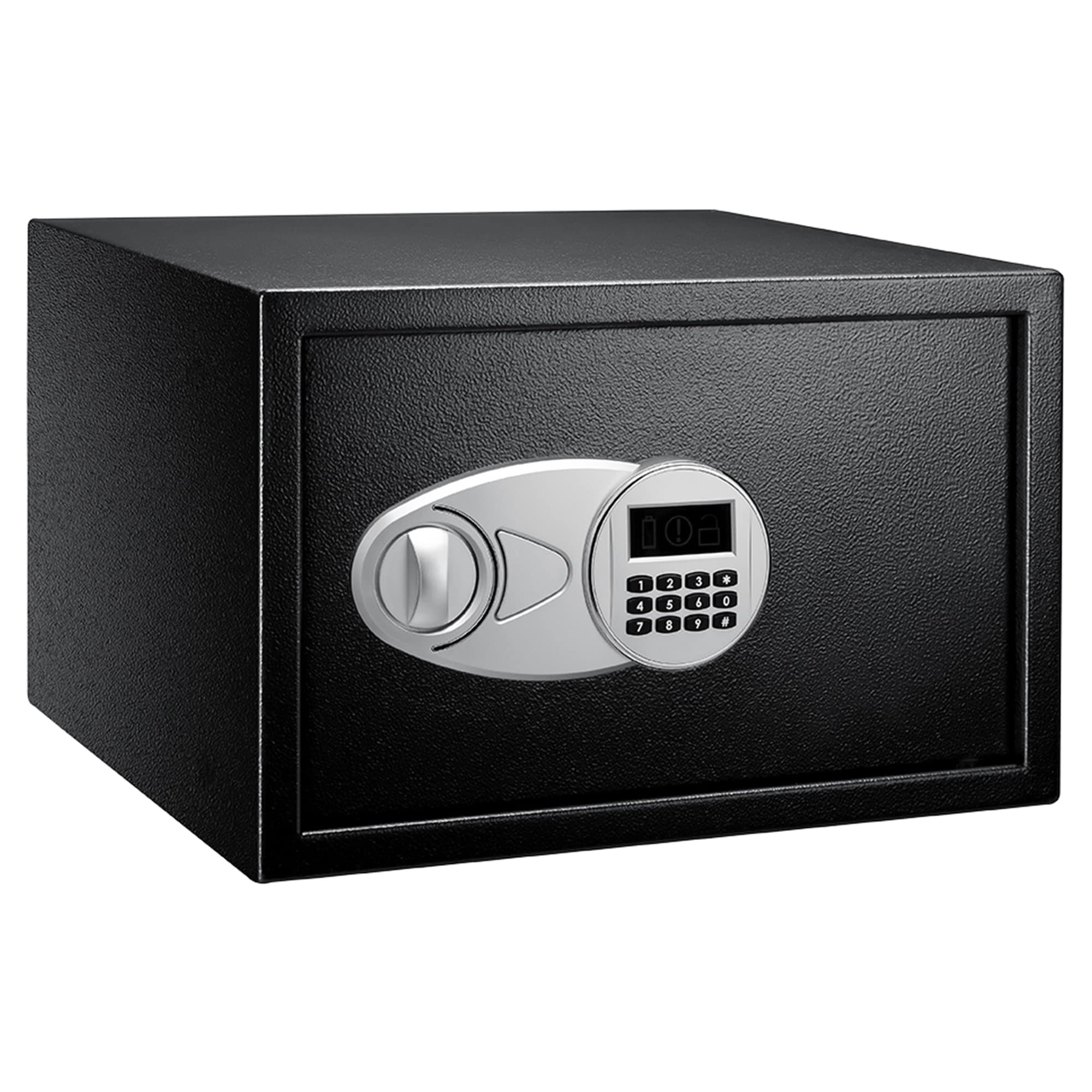 Amazon Basics Caja Fuerte de Seguridad de Cerradura con Teclado Digital, Protege Dinero, Joyas, Documentos de identificación, 34 l, 43 cm x 37 cm x 27 cm, Color Negro
