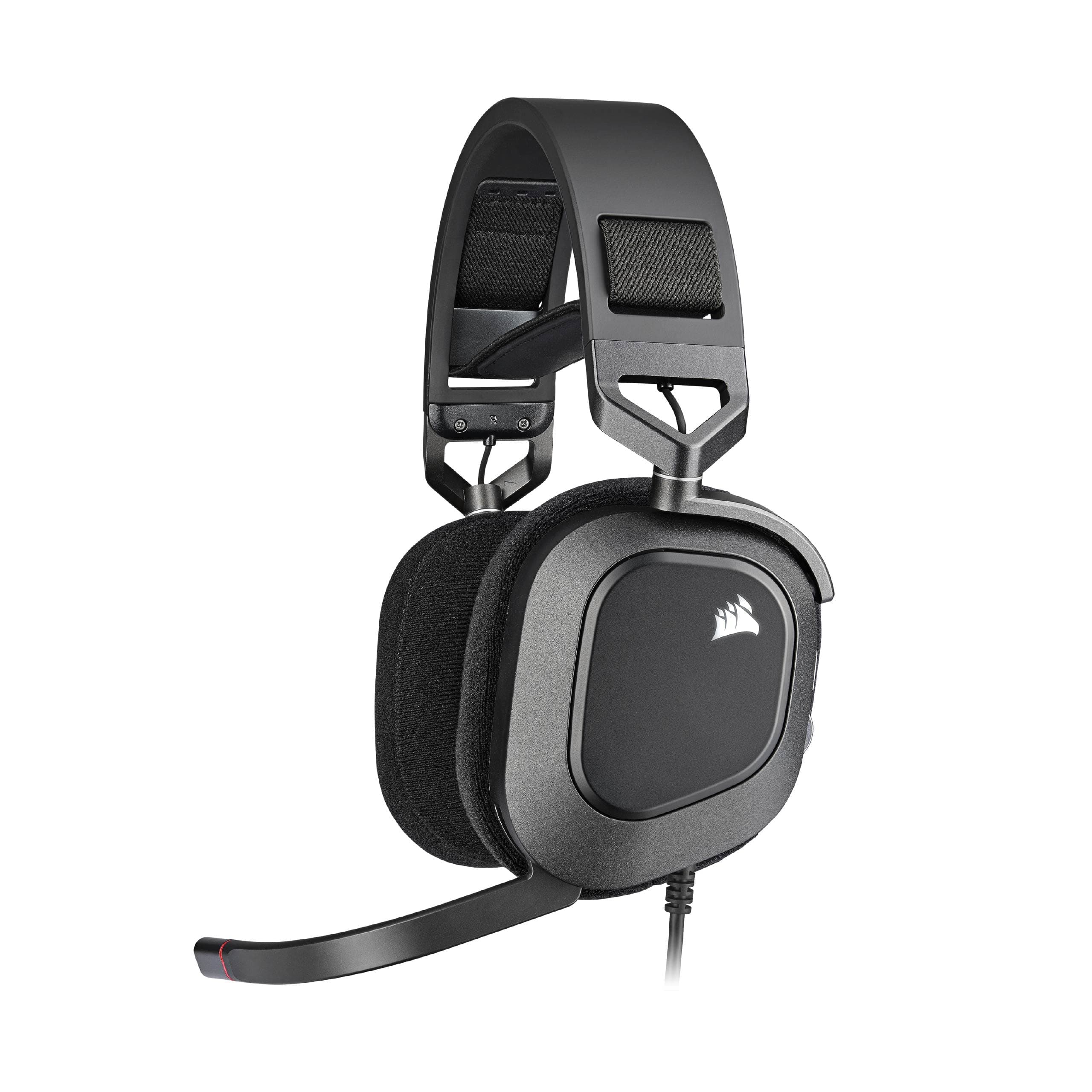 Corsair HS80 RGB USB Casque Gaming Premium avec Dolby Son Surround 7.1 (Microphone de Qualité Adaptée à La Diffusion, Tissu Microfibre Respirant, Audio Haute-Fidélité, Construction Durable) Carbone