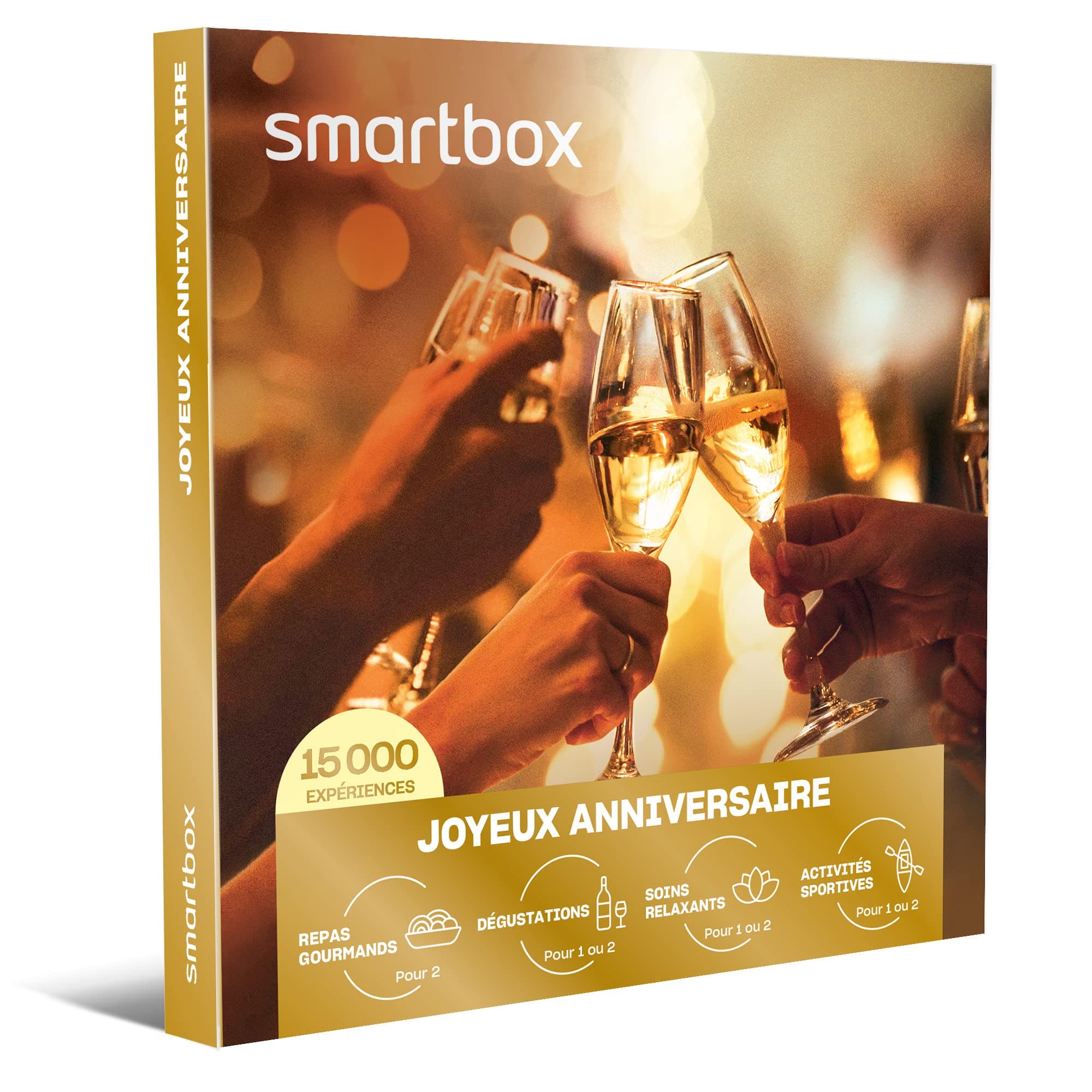 Smartbox - Coffret cadeau Joyeux anniversaire : séjour ou activité au choix pour 1 ou 2 personnes - Idée cadeau