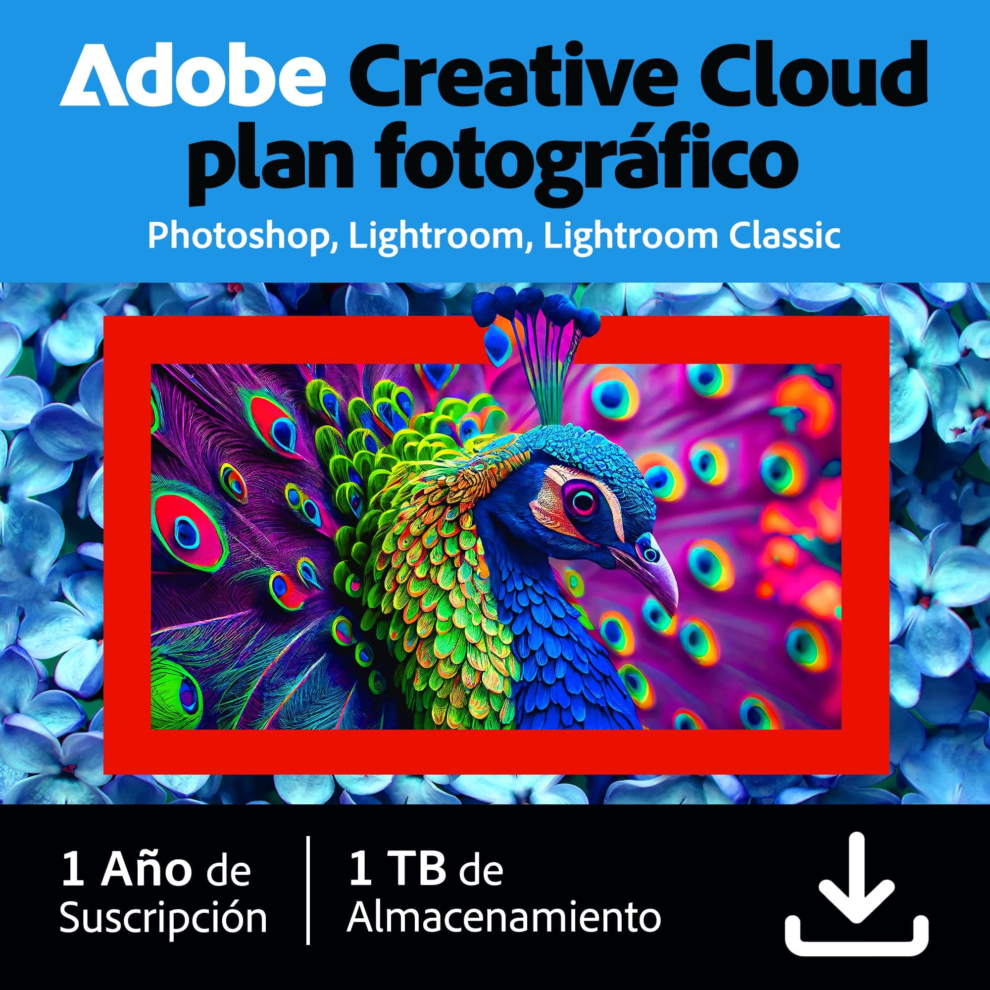 Creative Cloud Photography plan | with 1TB | 1 Año | PC/Mac | Código de activación enviado por email