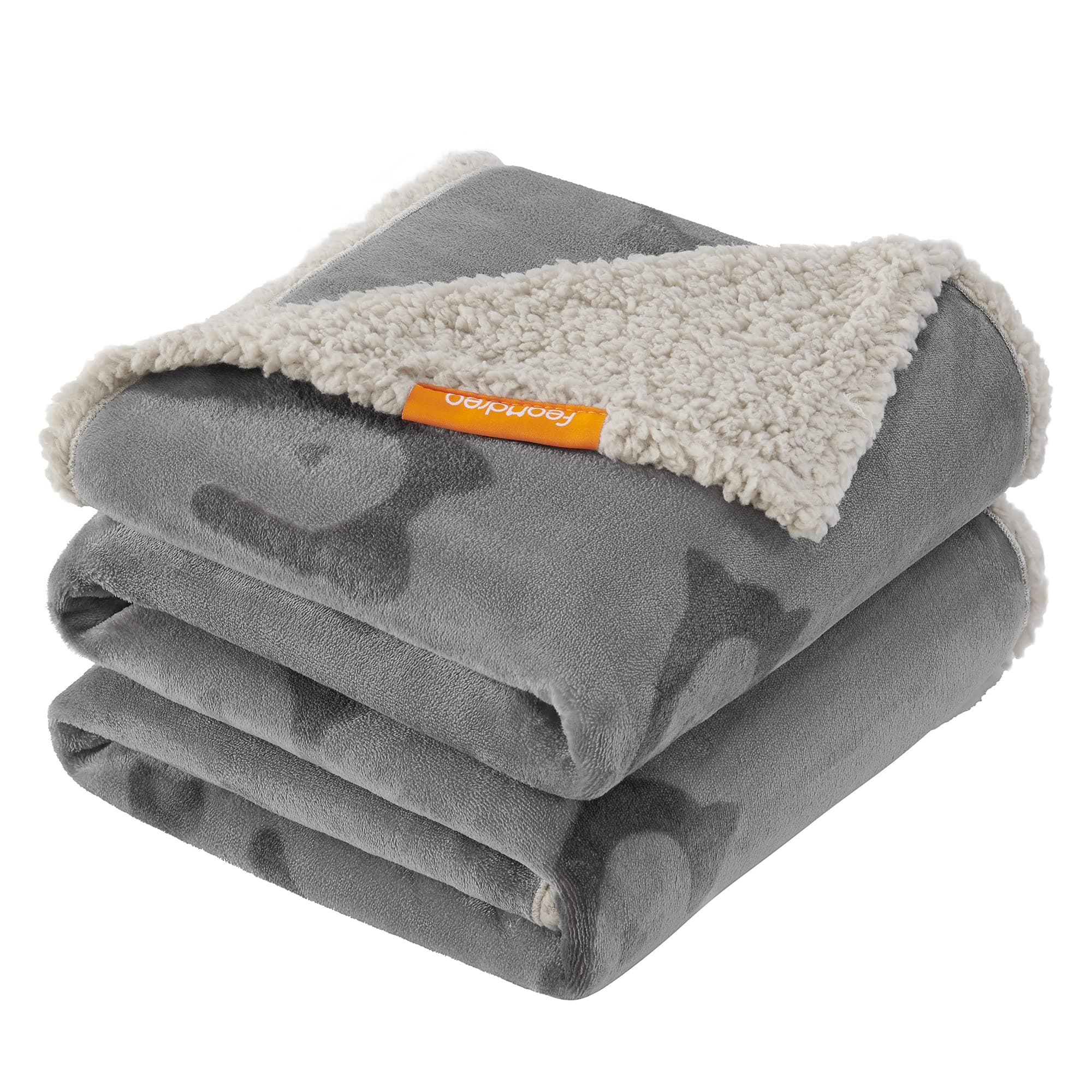 Feandrea Coperta Impermeabile per Cani, Coperta Animali Domestici in Sherpa per Cani di Media e Grande Taglia, Gatti, 152 x 127 cm, XL, Coprisedile Reversibile Lavabile in Lavatrice, Grigio PPB060G01