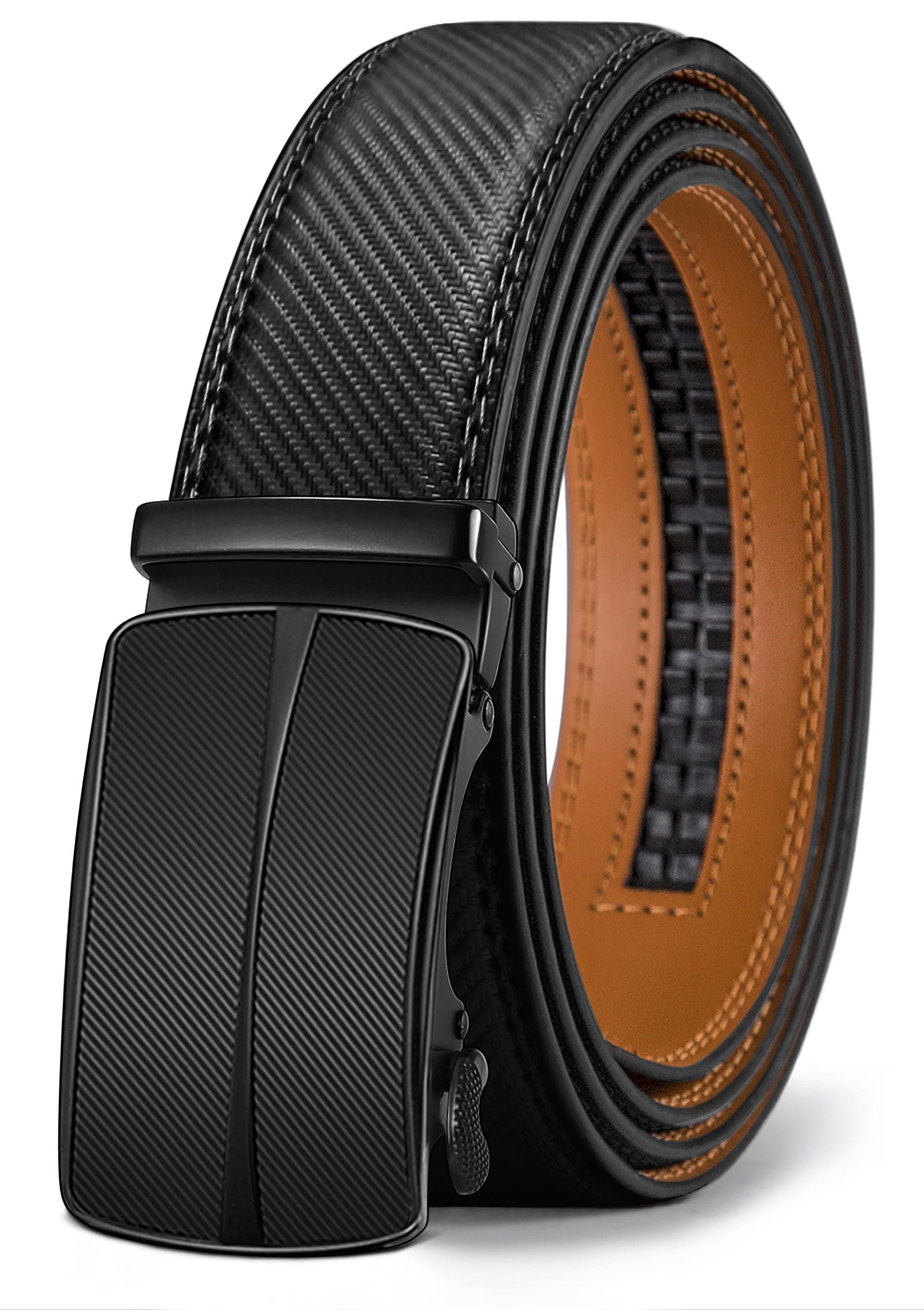 BULLIANT Ceinture Homme, Ceinture Automatique en Cuir pour Hommes Largeur 35mm Cadeau Box,Taille Ajustable
