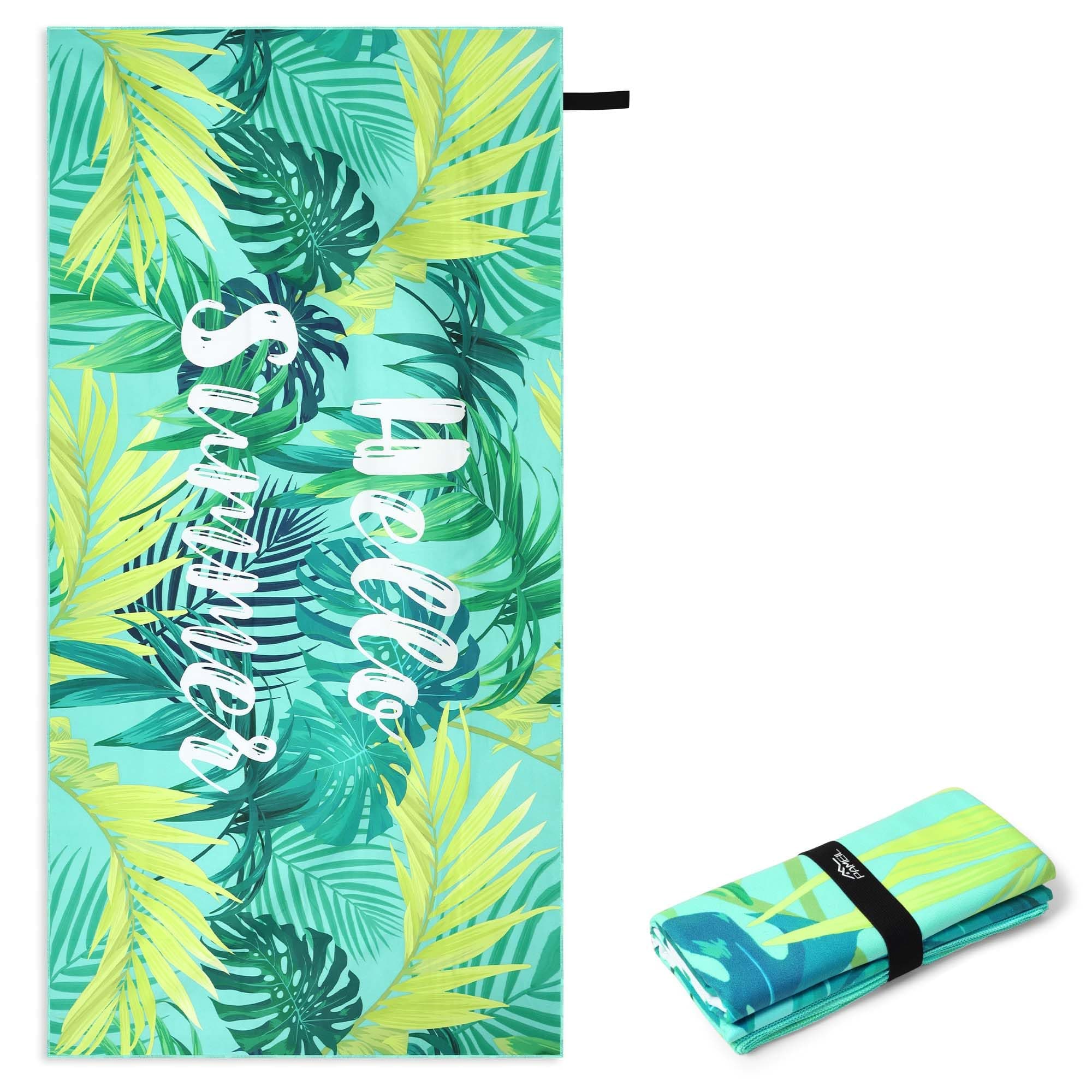 Pameil Telo Mare Microfibradi 100x200 cm, Asciugamani Microfibra e Resistente Alla Sabbia, Telo Palestra Leggero e ad Asciugatura Rapida Adattoper Spiaggia, Palestra, Viaggi, Sauna