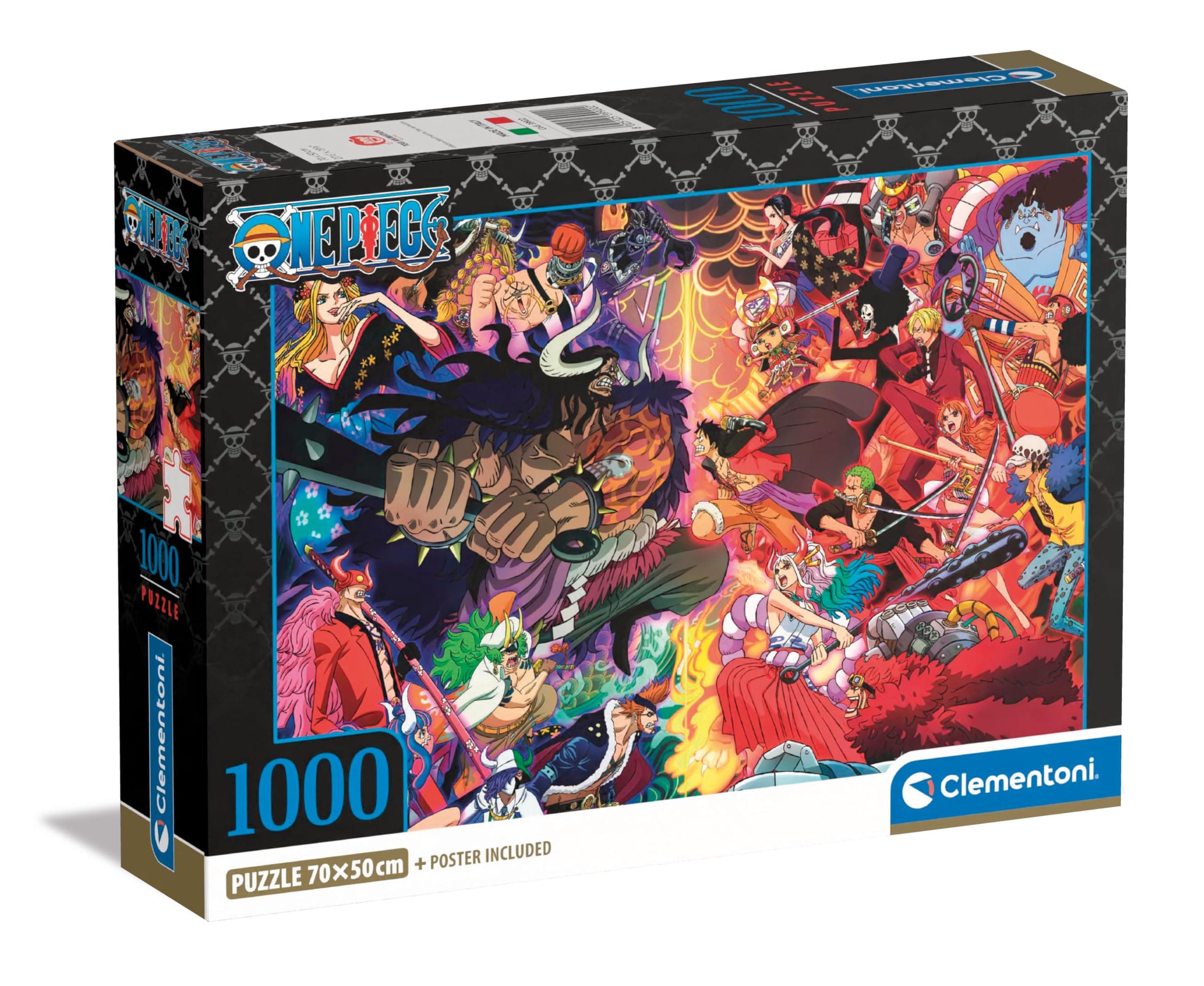 Clementoni One Piece Puzzle 1000 Teile mit Poster - Legespiel für Manga & Anime Fans - für Erwachsene und Kinder ab 9 Jahren, 39922
