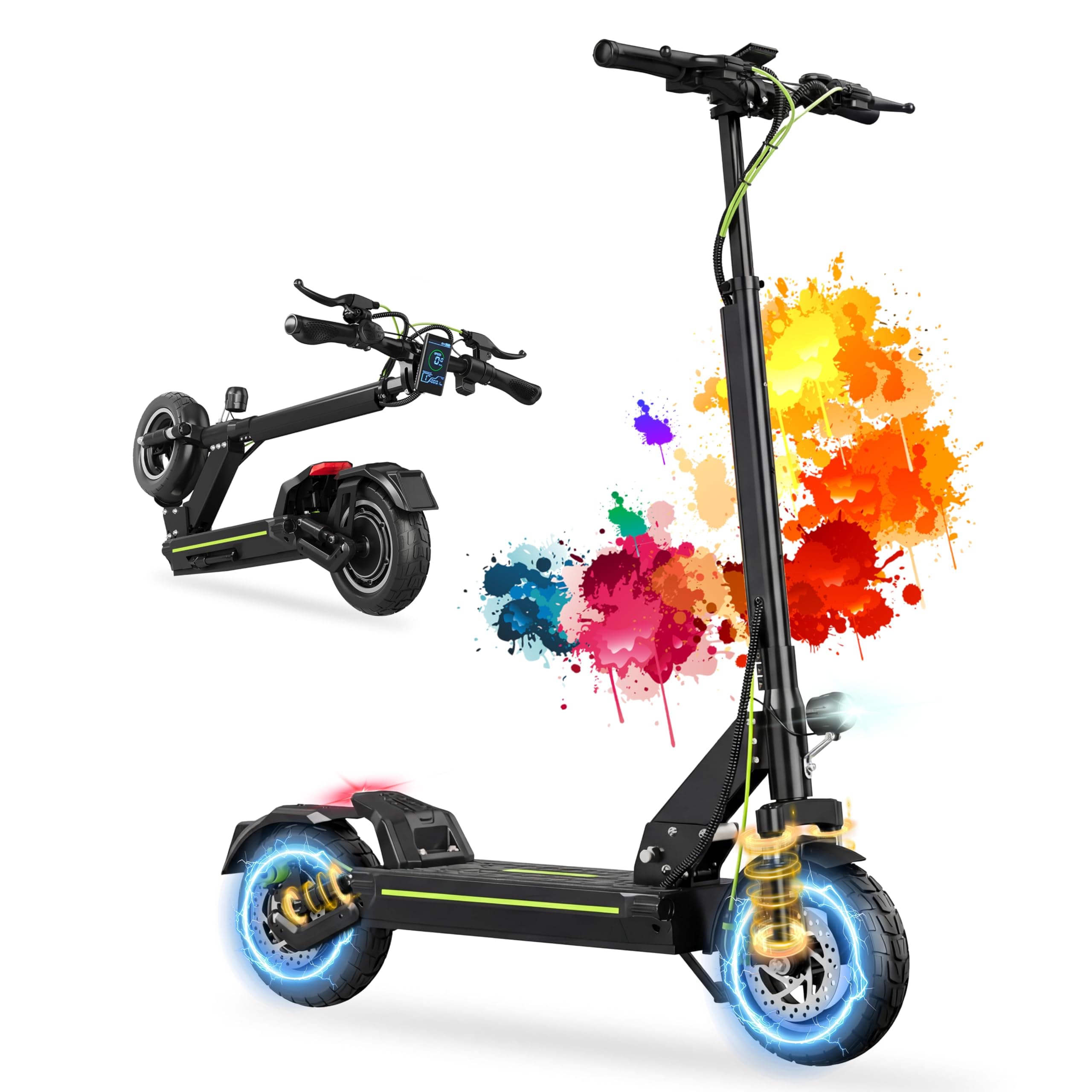 Trottinette Électrique Adulte Puissante Tout-terrain, Moteur 2000W Autonomie jusqu’à 80 km, Batterie 48V (13Ah / 18,2Ah / 20,8Ah), Double Suspension, Antivol, Trotinette Electrique Adulte Ultra Legere