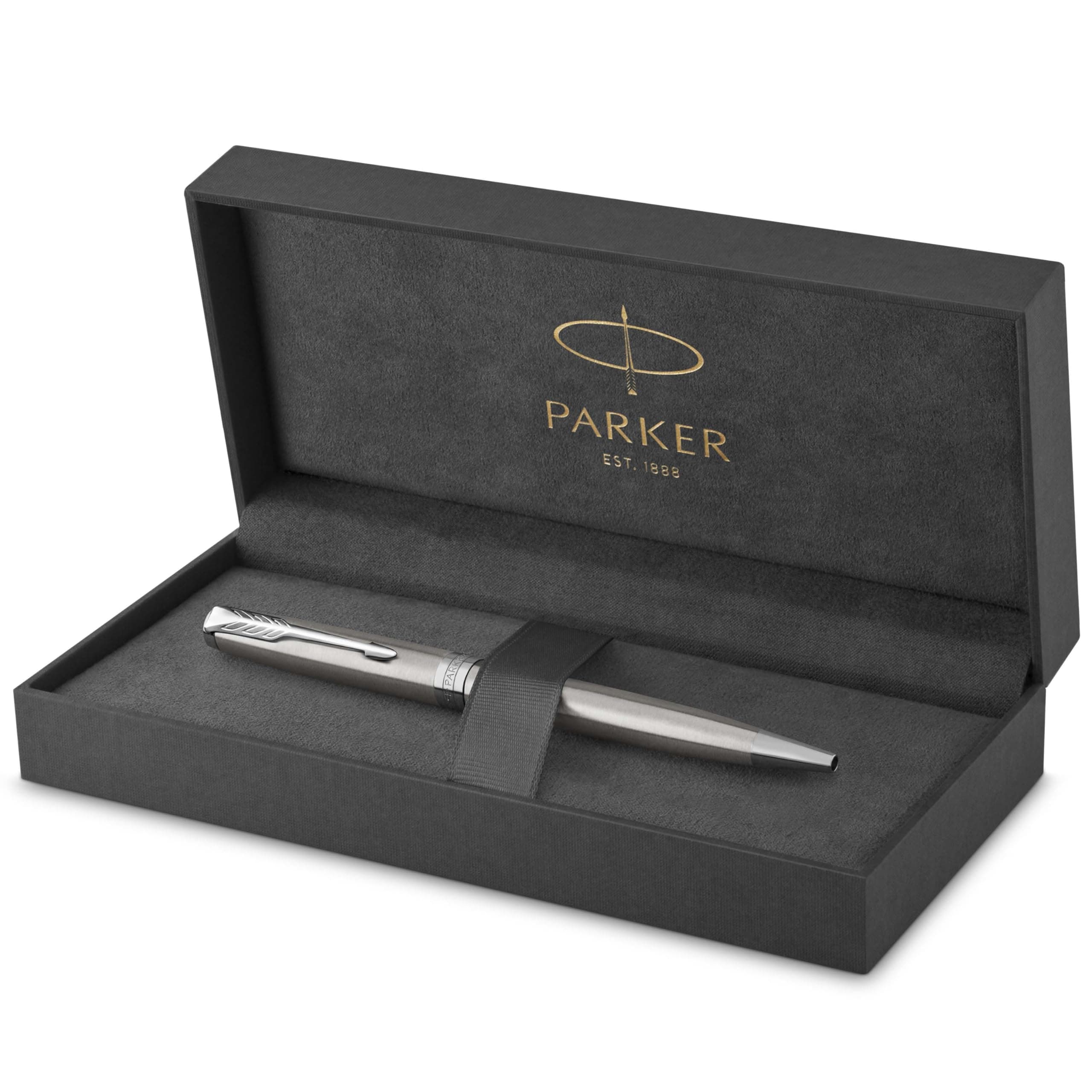 Parker Sonnet penna a sfera | acciaio inossidabile con finiture in palladio | pennino medio | Confezione regalo