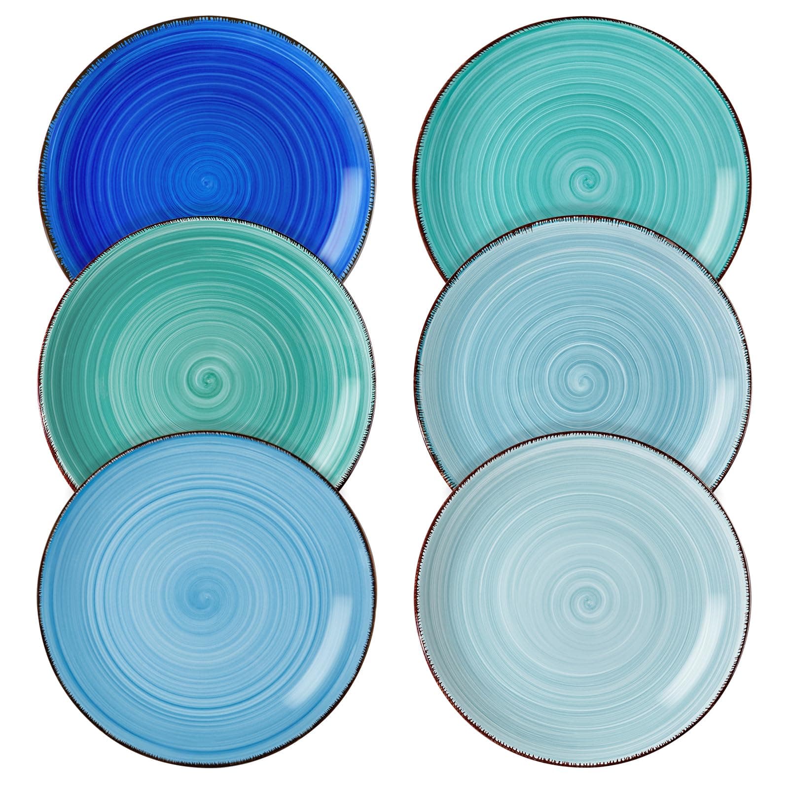 vancasso Kuchenteller Steinzeug, BONITA 6-teiliges Flachteller, Ø 18,8 cm Pastateller Dessertteller Set