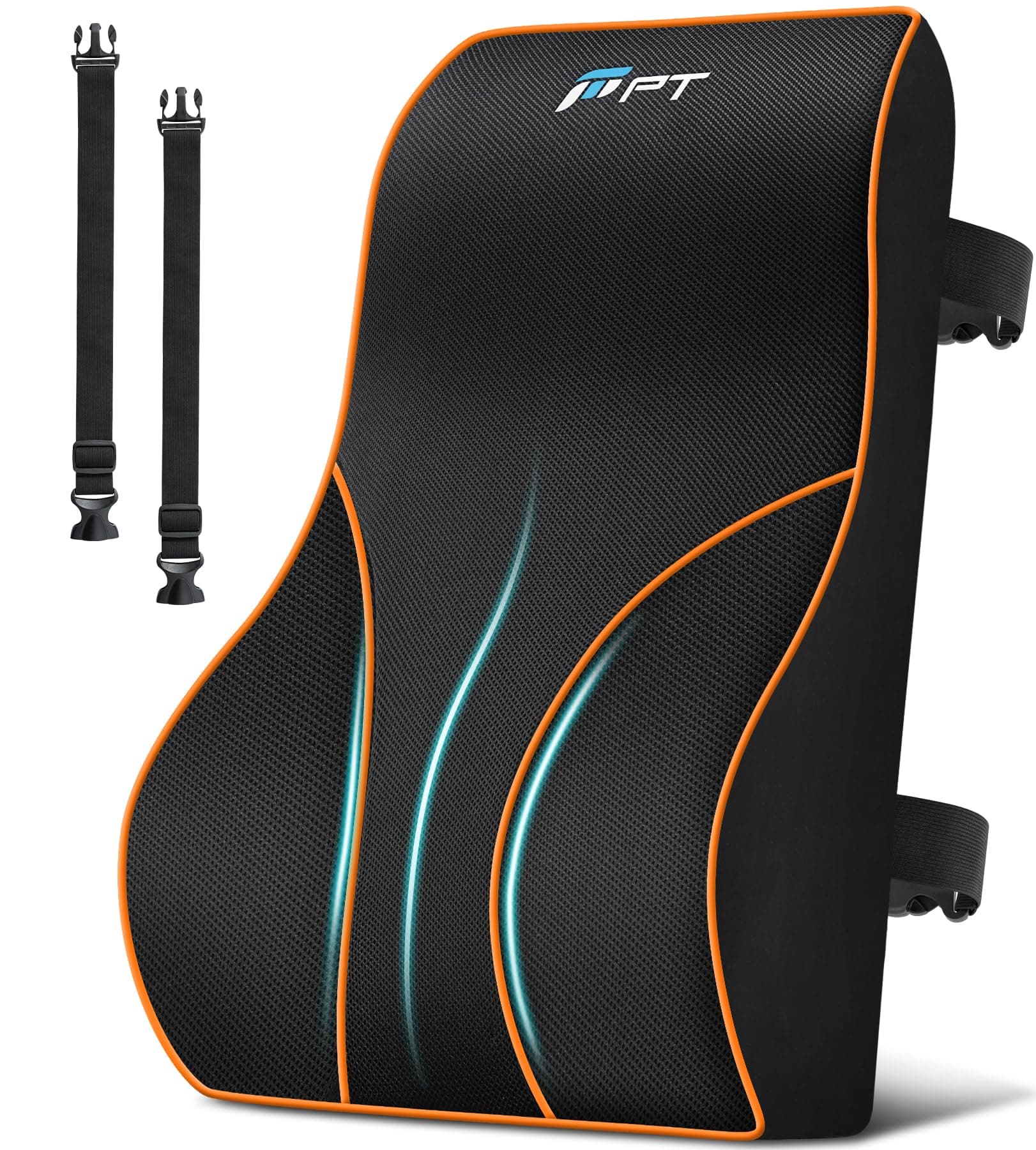 POOTACK Lombare Sedia Ufficio, Cuscino Supporto in Memory Foam, Cuscino Lombare Auto, Cuscino Lombare Auto, Supporto Schiena Sedia Gaming e poltrona reclinabile migliora la zona di comfort lombare