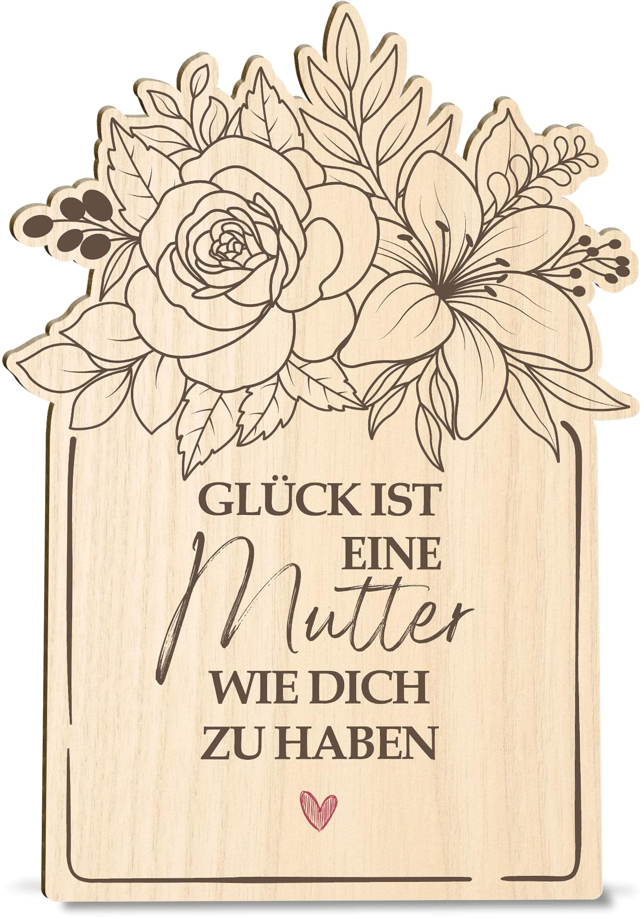 Muttertag Geschenk Holzkarte - Glück ist Mutter Geburtstagskarte - Geburtstagsgeschenk für Mama, Geschenke Muttertag, Mutter Geschenke, Mama Geschenke, Muttertagsgeschenk, Geschenk Mama, Mama Geschenk