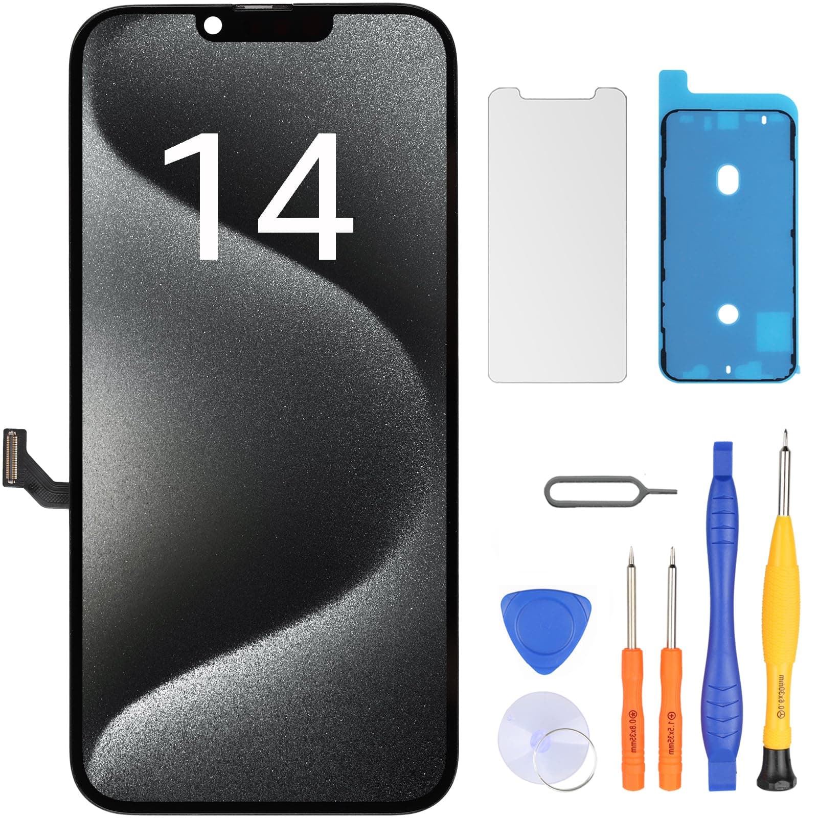 LL TRADER Écran pour iPhone 14 LCD 6,1" Écran de Rechange FHD Écran Tactile 3D Touch Digitizer Cadre Montage et Kits de réparation 2026