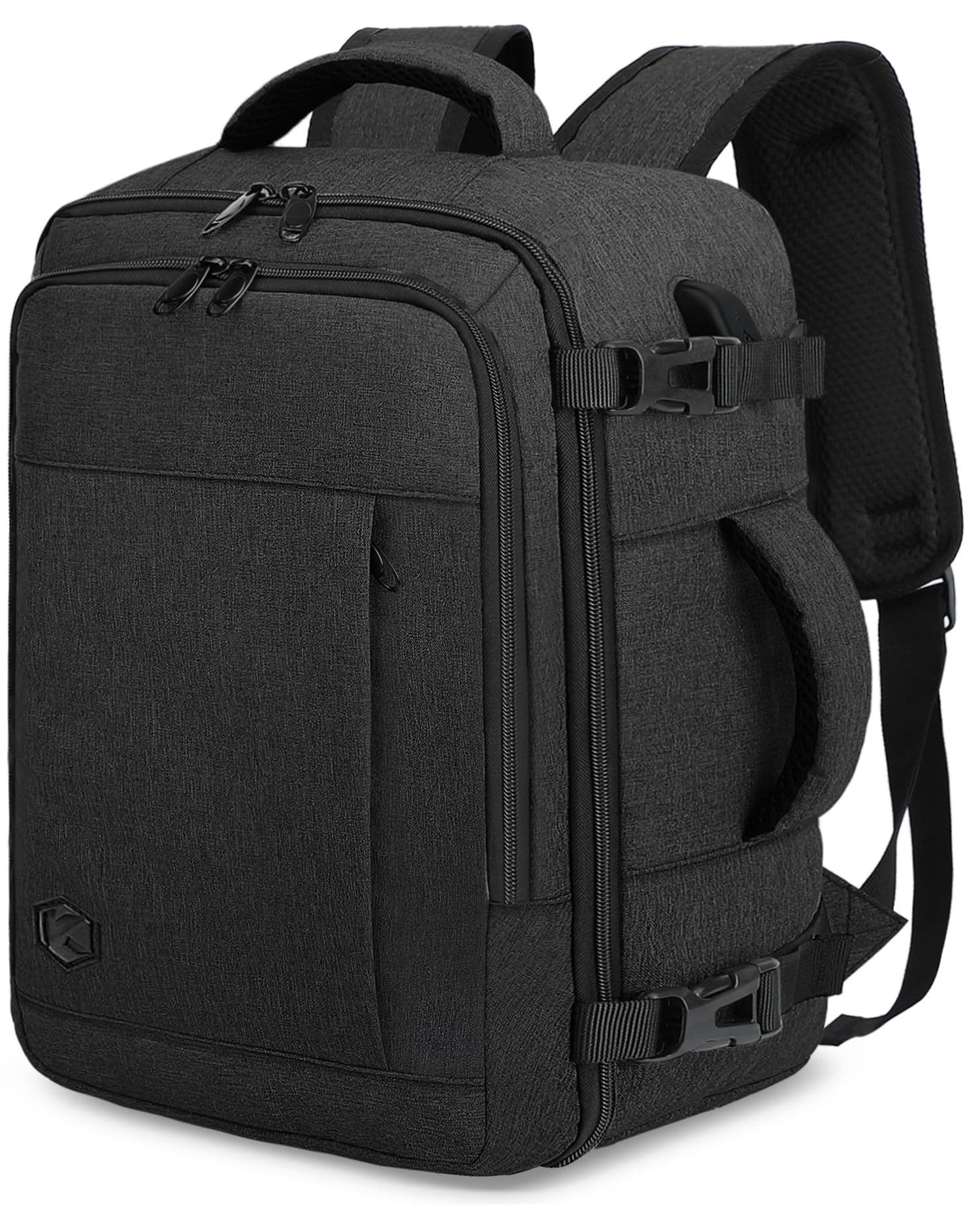 VANKEV Zaino Ryanair 40x20x25 Zaino da Viaggio Aereo Bagaglio a Mano Donna Uomo 20L per Voli Porta PC 14 Pollici per Scuola e Lavoro Trekking grigio scuro