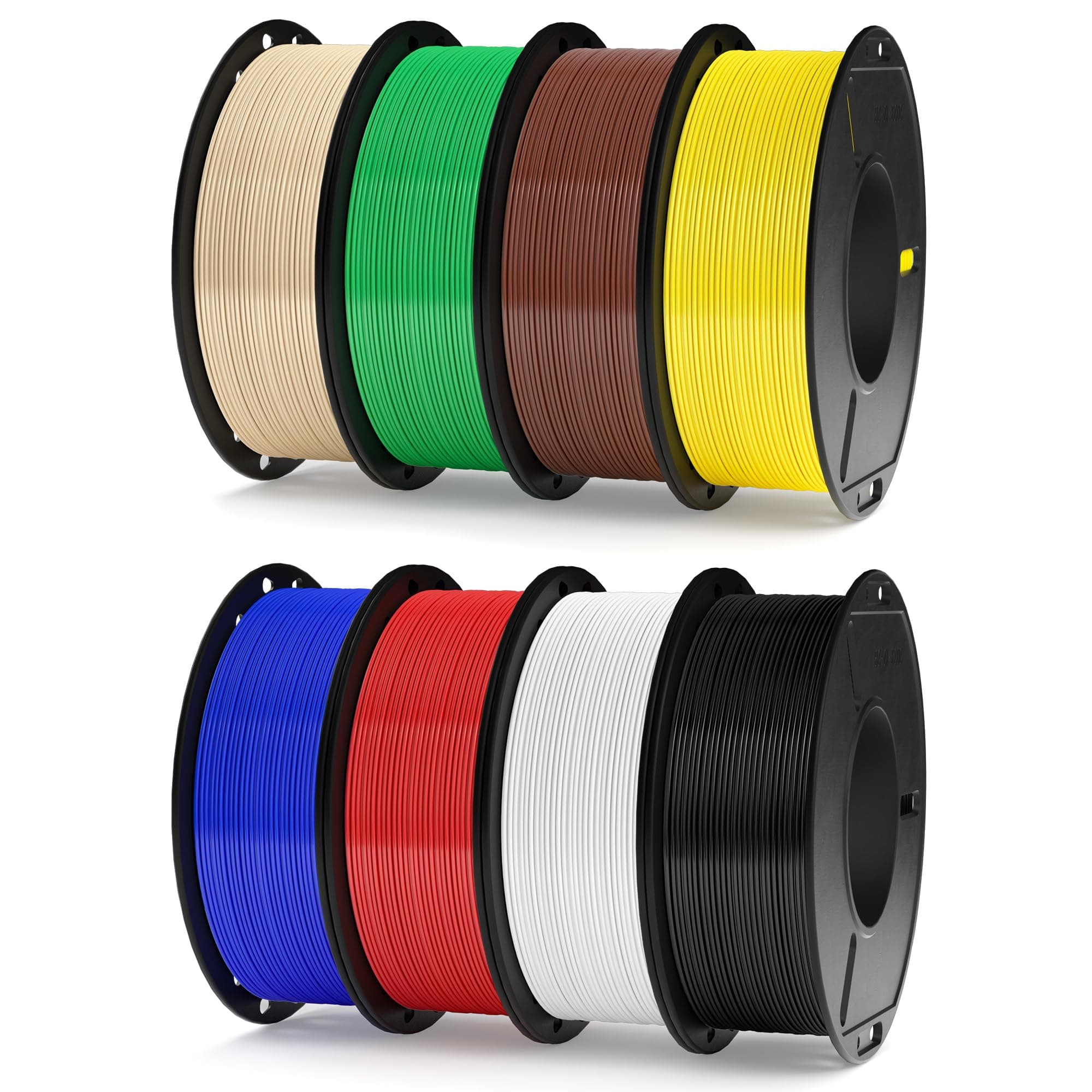 ELEGOO Filamento PETG Rápido 1.75 250G Bobinas, 8 Rollos Multicolor, 250G por Carrete, Precisión Dimensional +/- 0.02 mm, Compatible con la Mayoría de Impresoras 3D