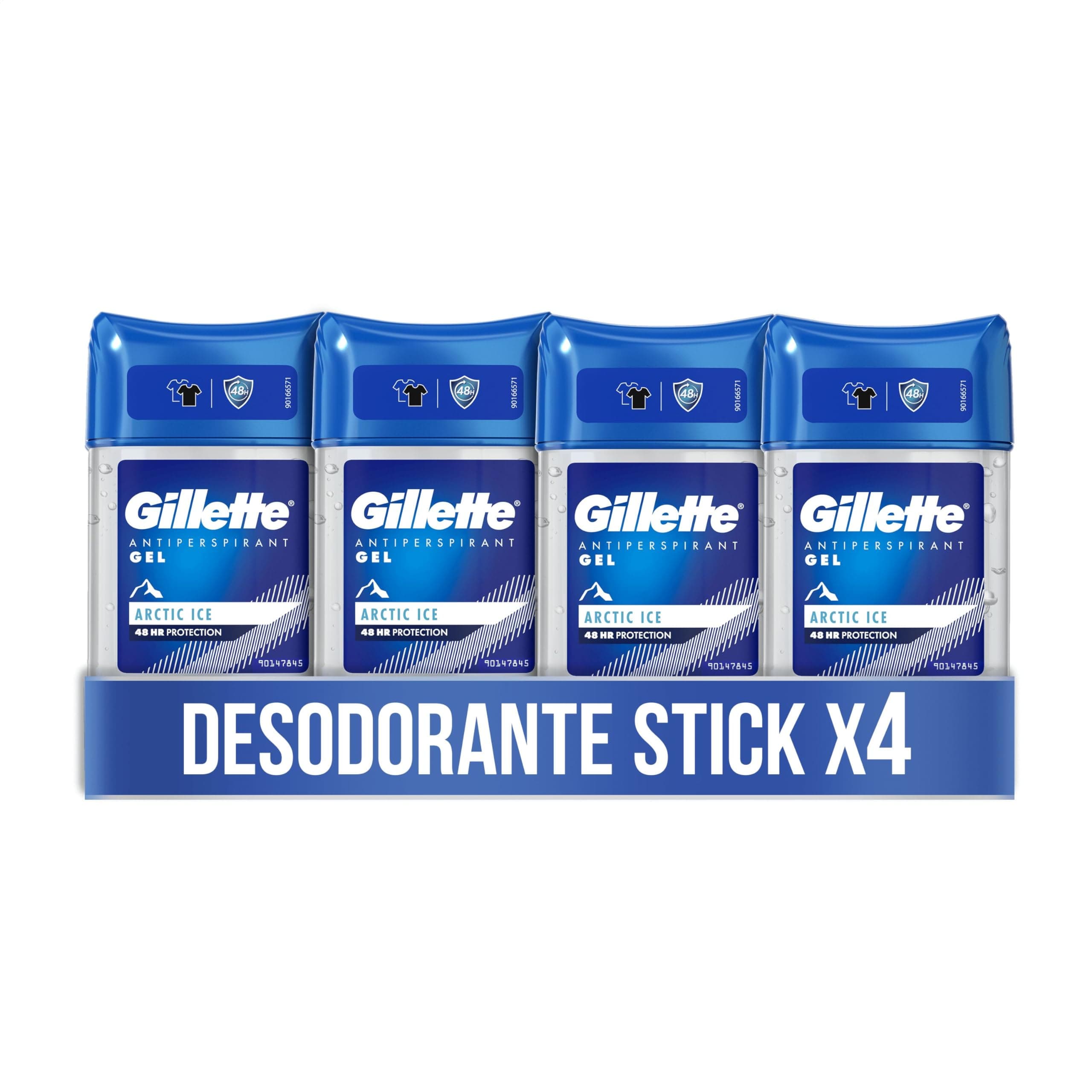 Gillette Clear Gel Desodorante Y Antitranspirante Artic Ice Para Hombre, 4x70 ml