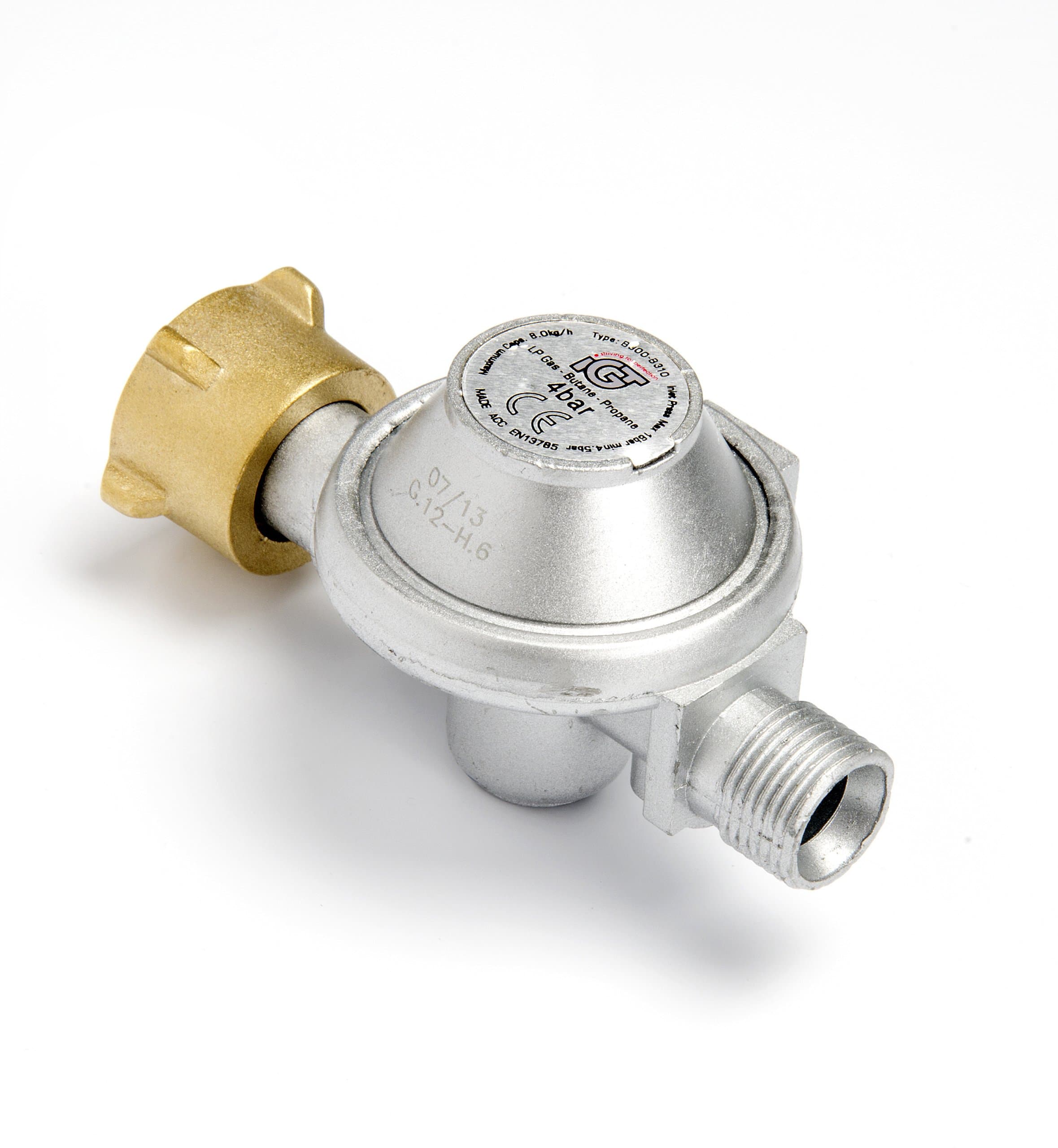 GLORIA Thermoflamm bio Druckminderer | Zubehör für Unkrautbrenner Thermoflamm bio Professional PLUS | Gasdruckregler 3/8" Linksgewinde & 4 bar | 8 kg/h Durchfluss | Für Gasflasche & Gasbrenner