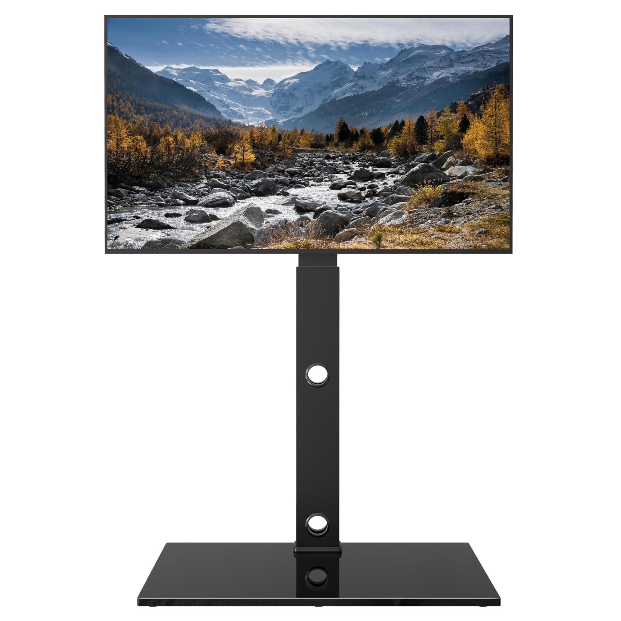 BONTEC Support TV de Sol pour Téléviseurs de 30-70 Pouces Plasma/LED/LCD/OLED Incurvés & Plats, Support TV Haut Réglable en Hauteur jusqu'à 40 kg, Max VESA 600x400 mm