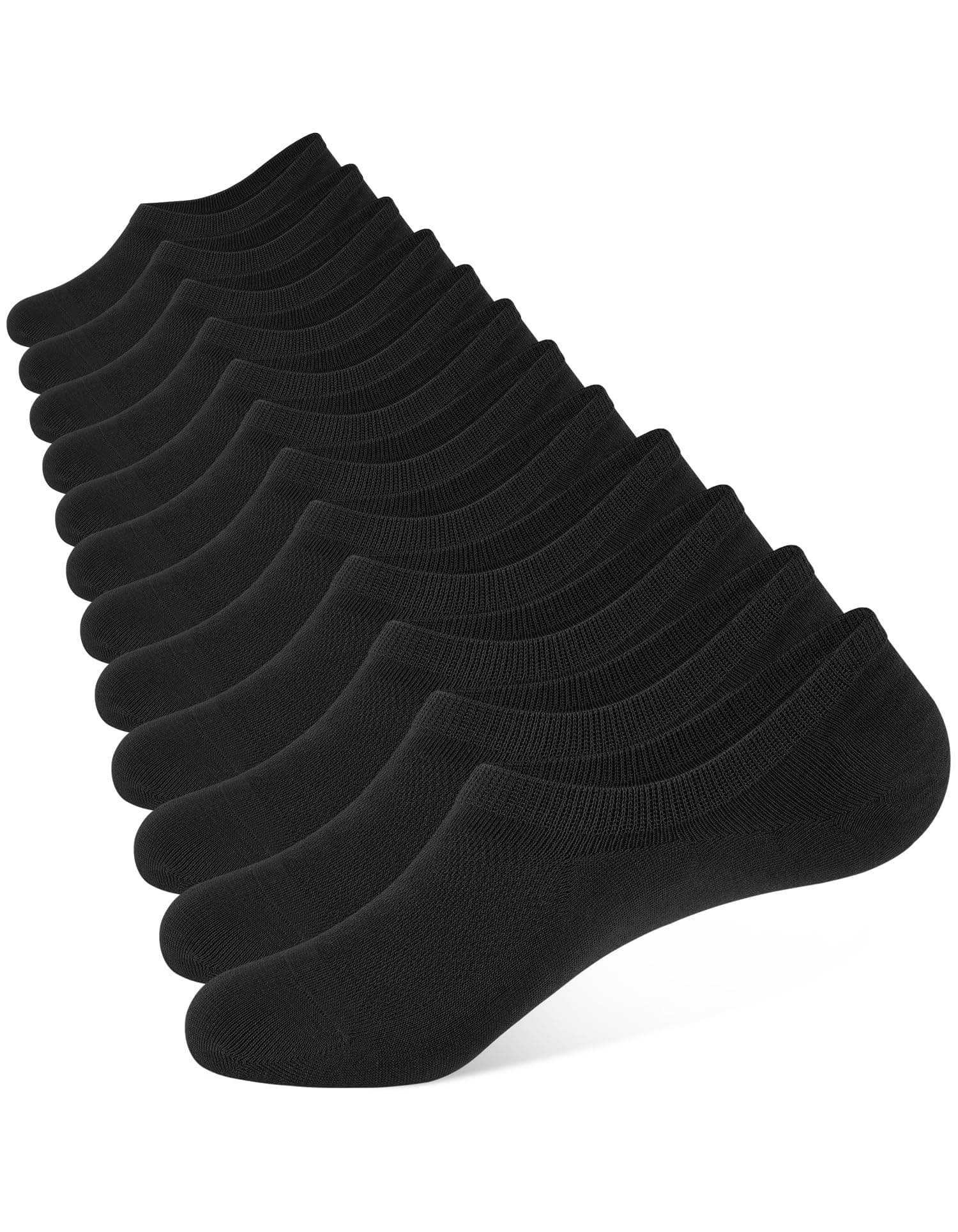 CLOSEMATE 6 Pares Calcetines Invisibles Pinkies Hombre Mujer Verano Tobilleros de Algodón Transpirables Cortos Antideslizantes Silicona Bajos Blancos Negros Gris