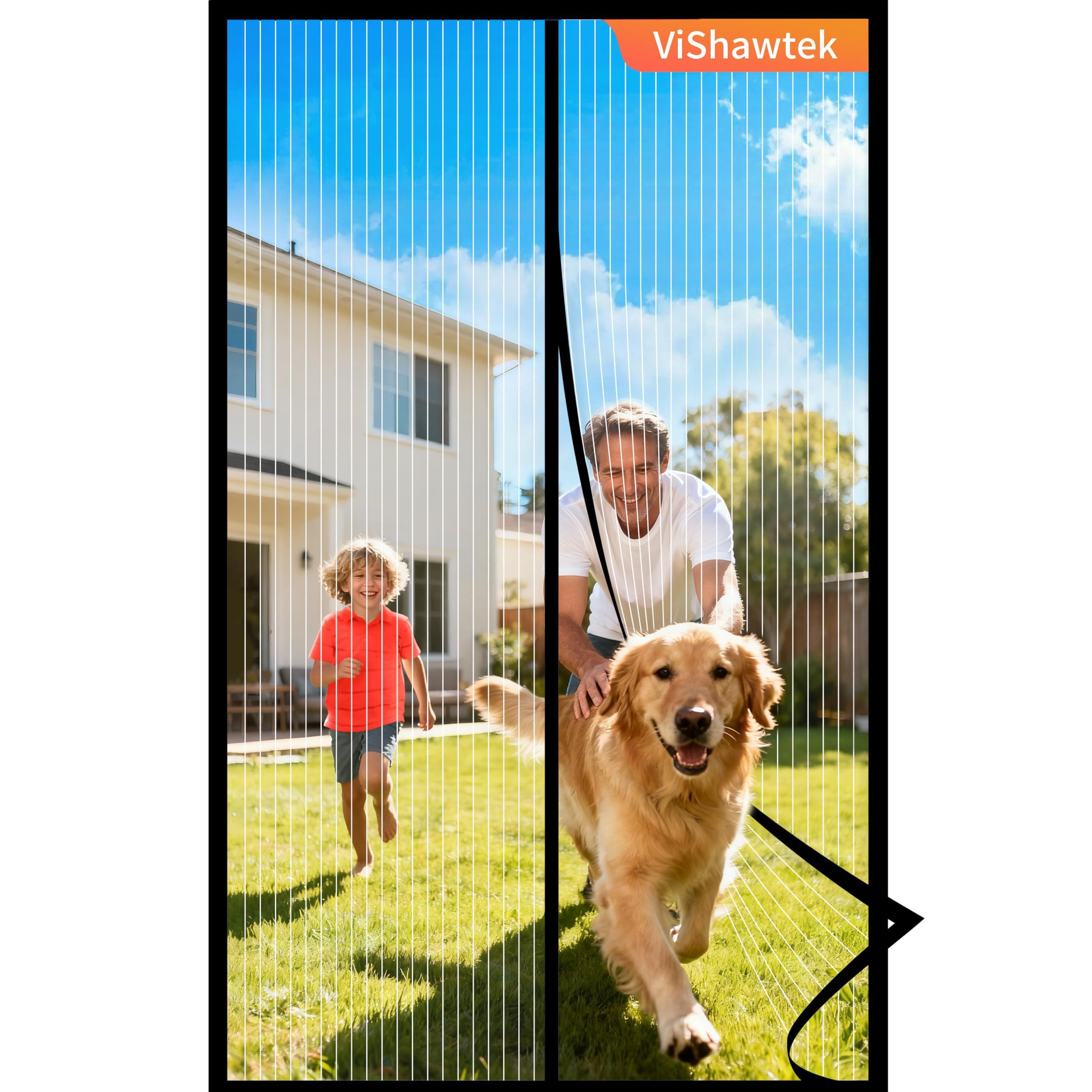 ViShawtek Zanzariera Magnetica 130x240, Zanzariera Porta Finestra, Tende Antizanzare, Mosquito Net, Fly Screens For Doors