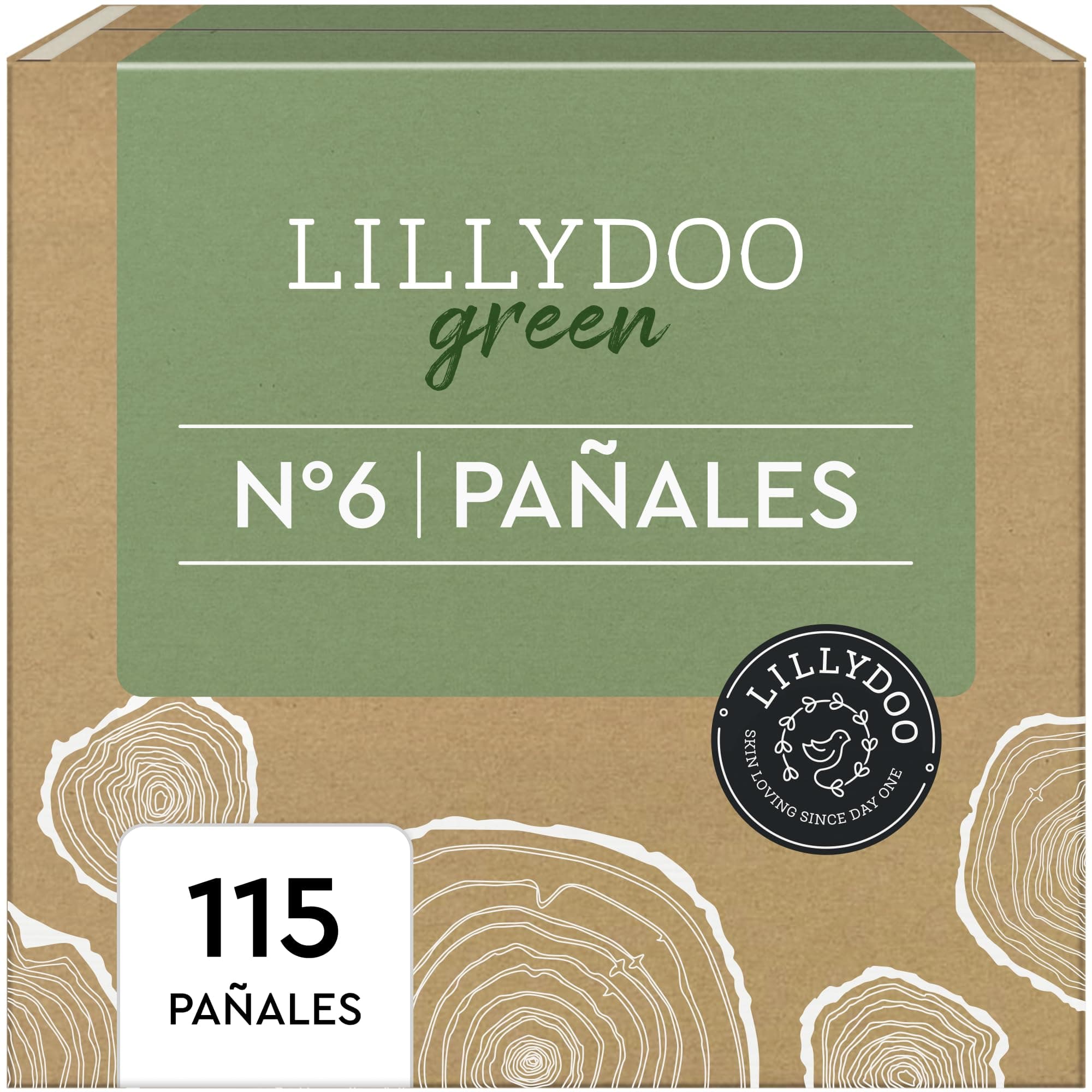 Pañales LILLYDOO green con un impacto ambiental reducido, talla 6 (13-18 kg), 115 unidades