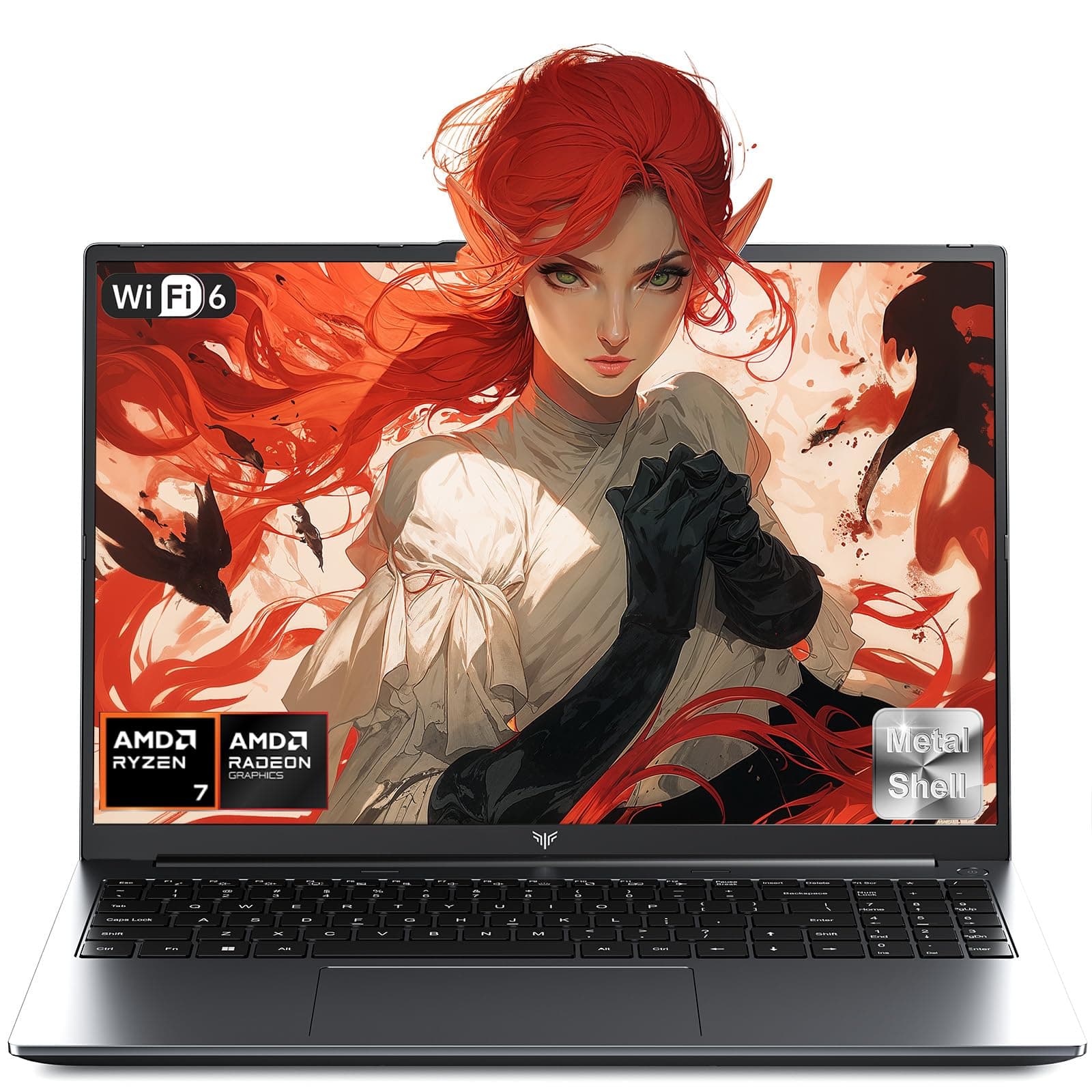 Tivique PC Portable Gamer 16,1" - Ordinateur Portable Ryzen 7 H255 (jusqu'à 4,90 GHz), 8C/16T - 4800MHz 16Go DDR5*2 + 512Go SSD M.2, écran FHD 1200p, HDMI,WiFi 6, Radeon 780M 12C, Clavier Rétroéclairé