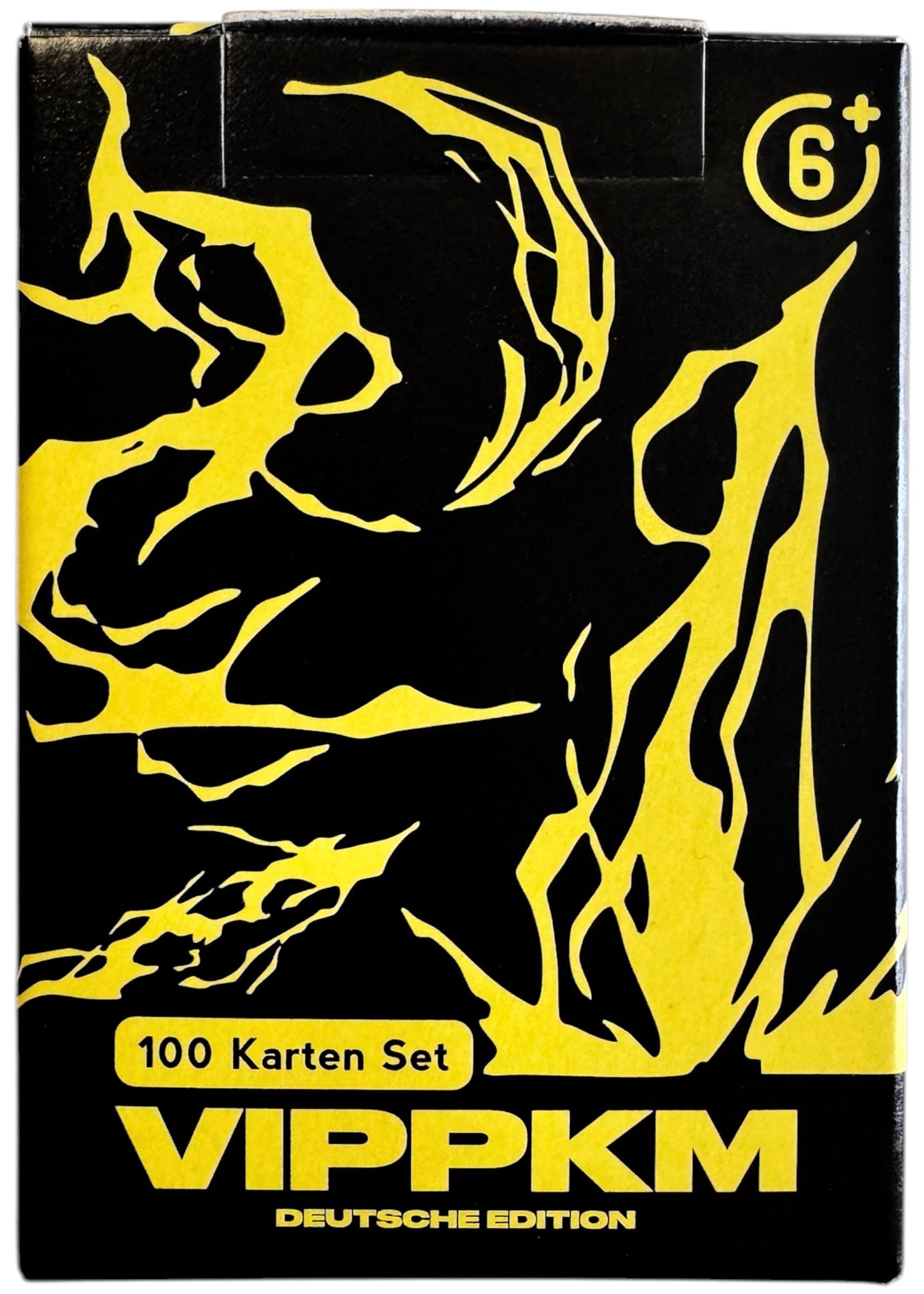 VIPPKM® 100 Karten Set - original deutsch - VIPPKM Geschenkbox kompatibel mit Pokemon Karten inkl. begehrter Holo-Sammelkarten Kinder zu Weihnachten, Nikolaus & Geburtstag