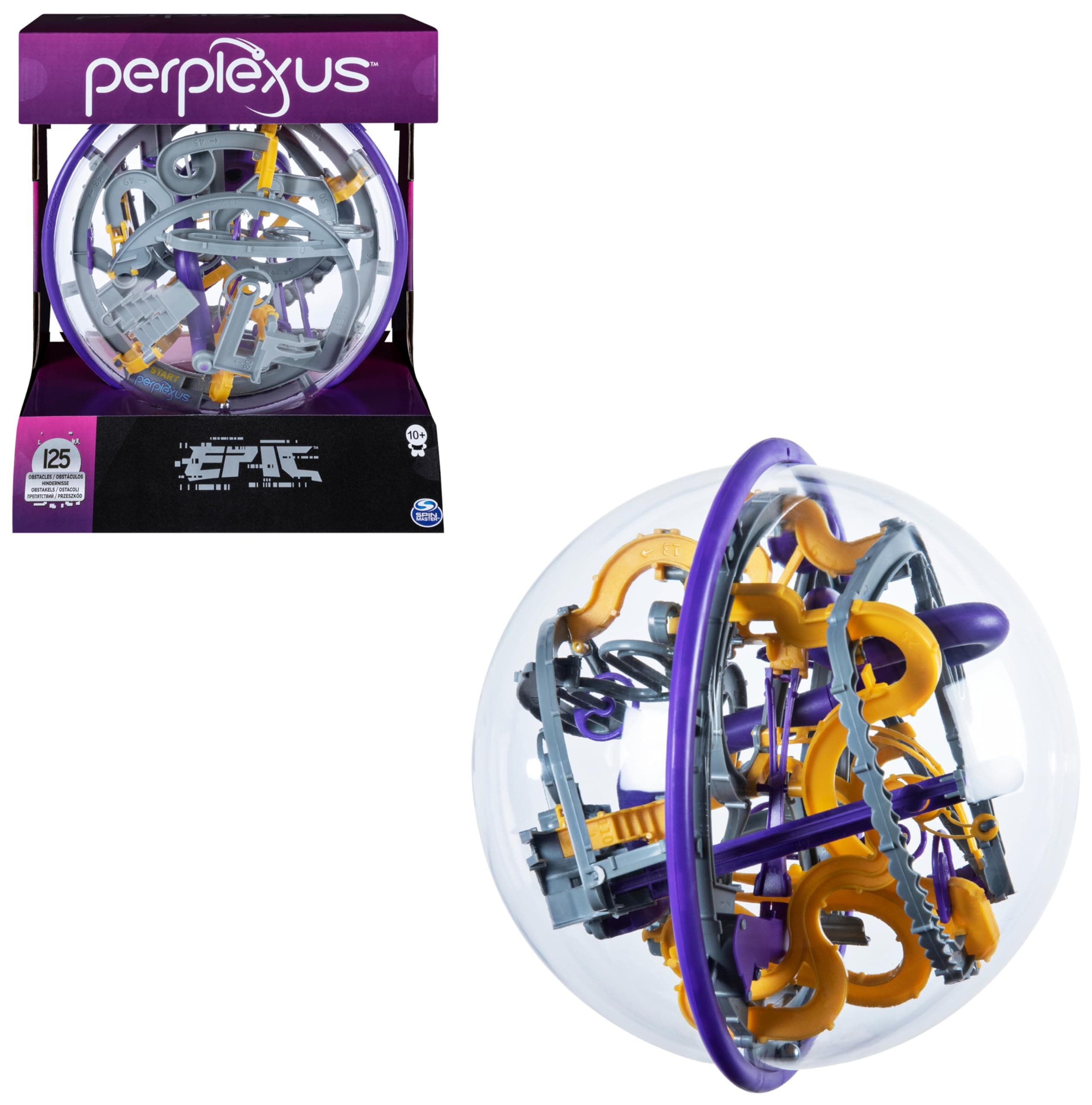 Perplexus - Rompecabezas Perplexis Epic: Bola Laberinto 3D con 125 Obstáculos - Juguetes Niños 8 Años + - Regalo Niño 8 Años +