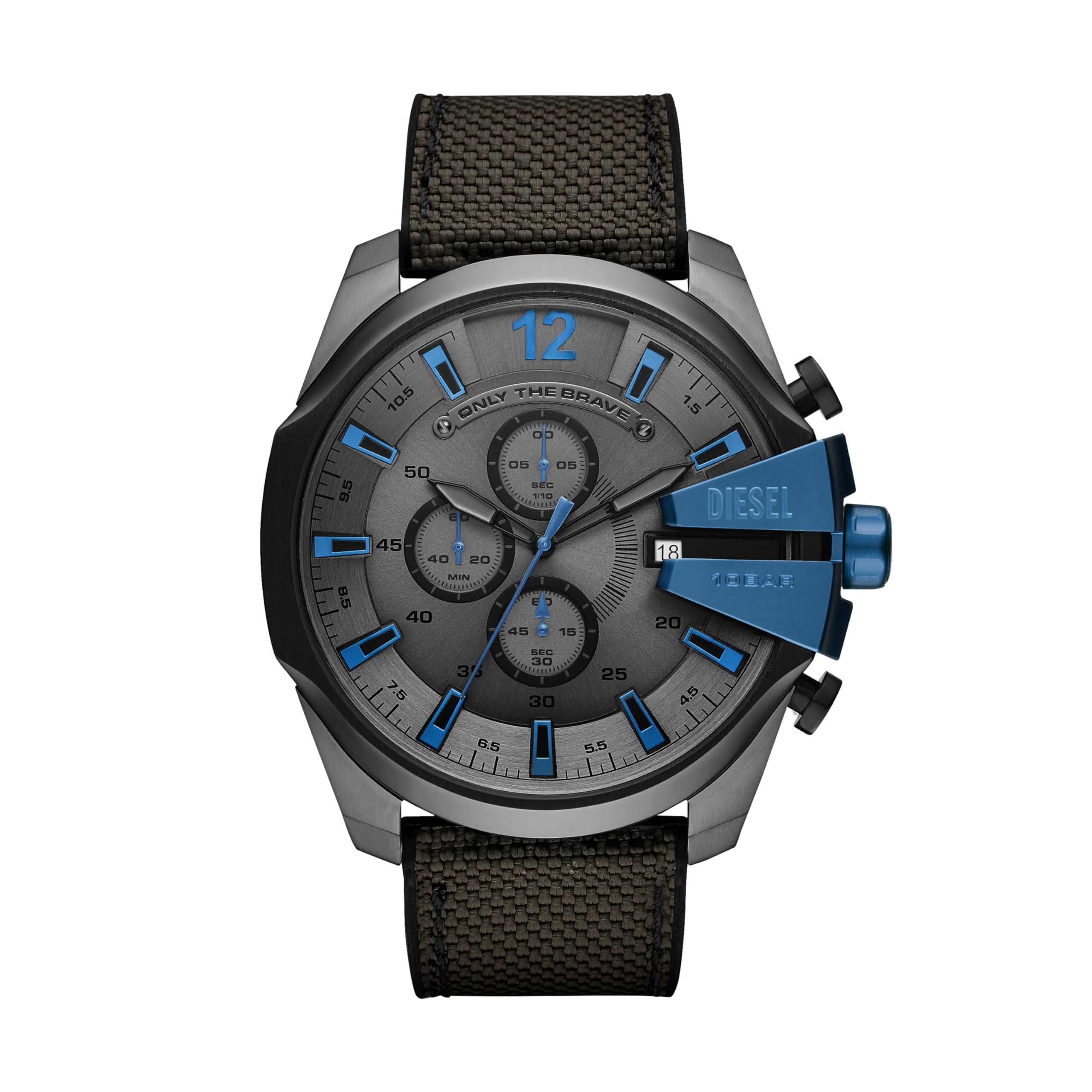 Diesel Chief Series orologio da uomo, movimento cronografo con cinturino in silicone, acciaio inossidabile o pelle