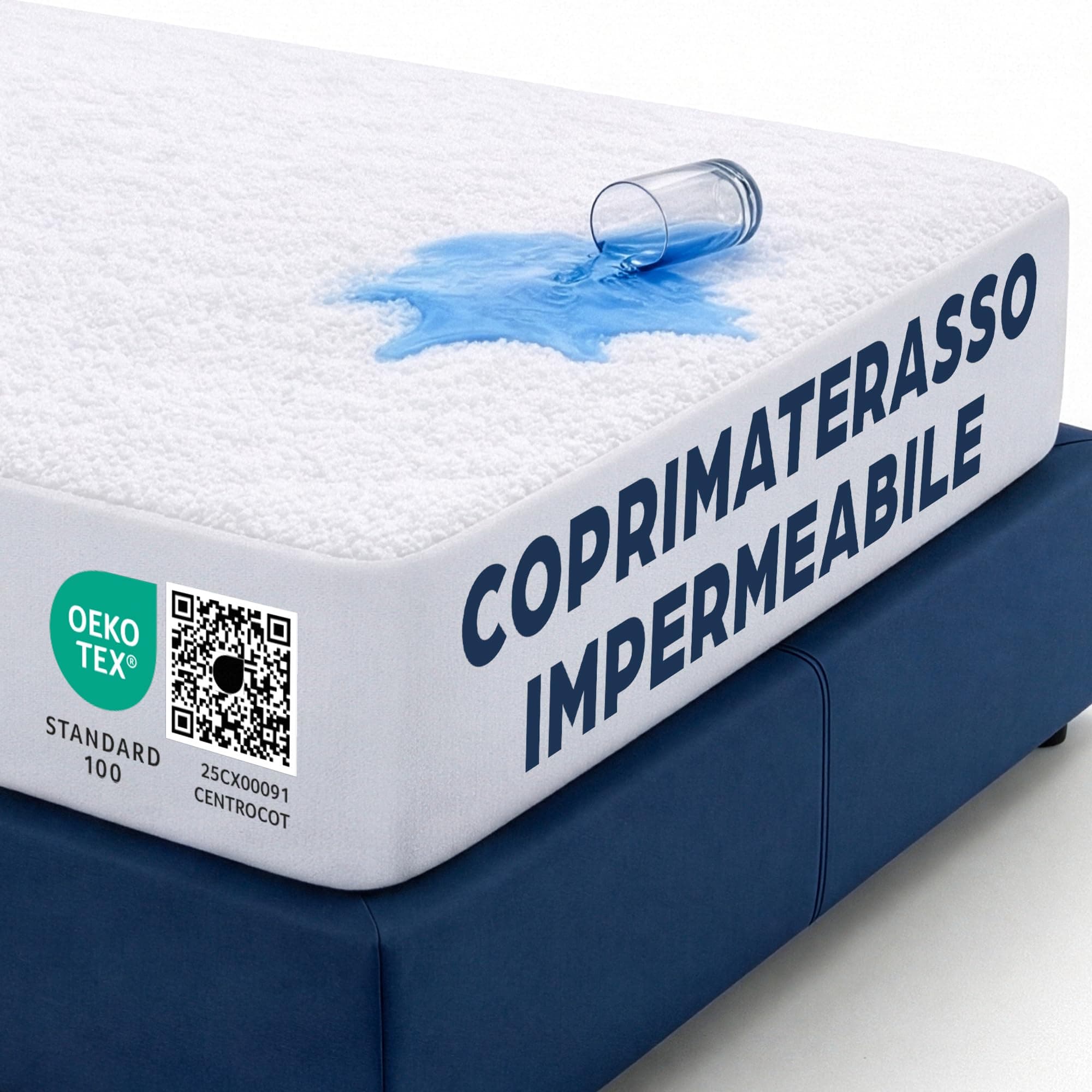Coprimaterasso Singolo Impermeabile in Cotone 90x190 cm Lenzuolo con Angoli Bianco in Cotone Terry e Microfibra Protezione per Letto e Materasso Traversa Traspirante Anallergico Lavabile in Lavatrice