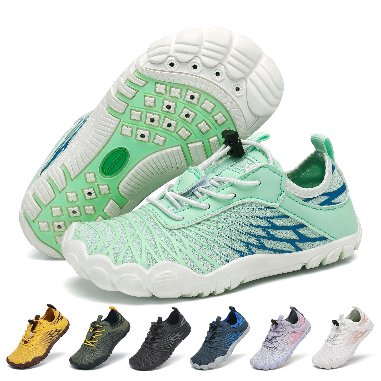 SAGUARO Zapatos descalzos para niños, de secado rápido, transpirables, con puntera ancha, talla 25-35