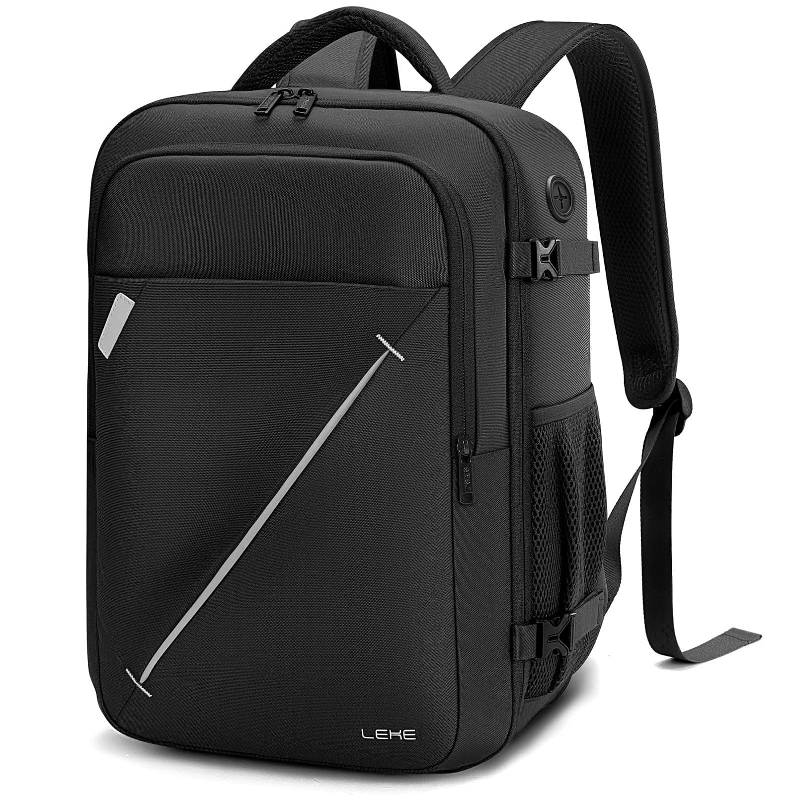 Lekesky Zaino Ryanair 40x30x20 Espandibile 24-30L da Viaggio | Tasca umida e scomparto PC 15", Bagaglio a mano 40x30x20 Ryanair/EasyJet, Idrorepellente, tasche interne, per uomo e donna