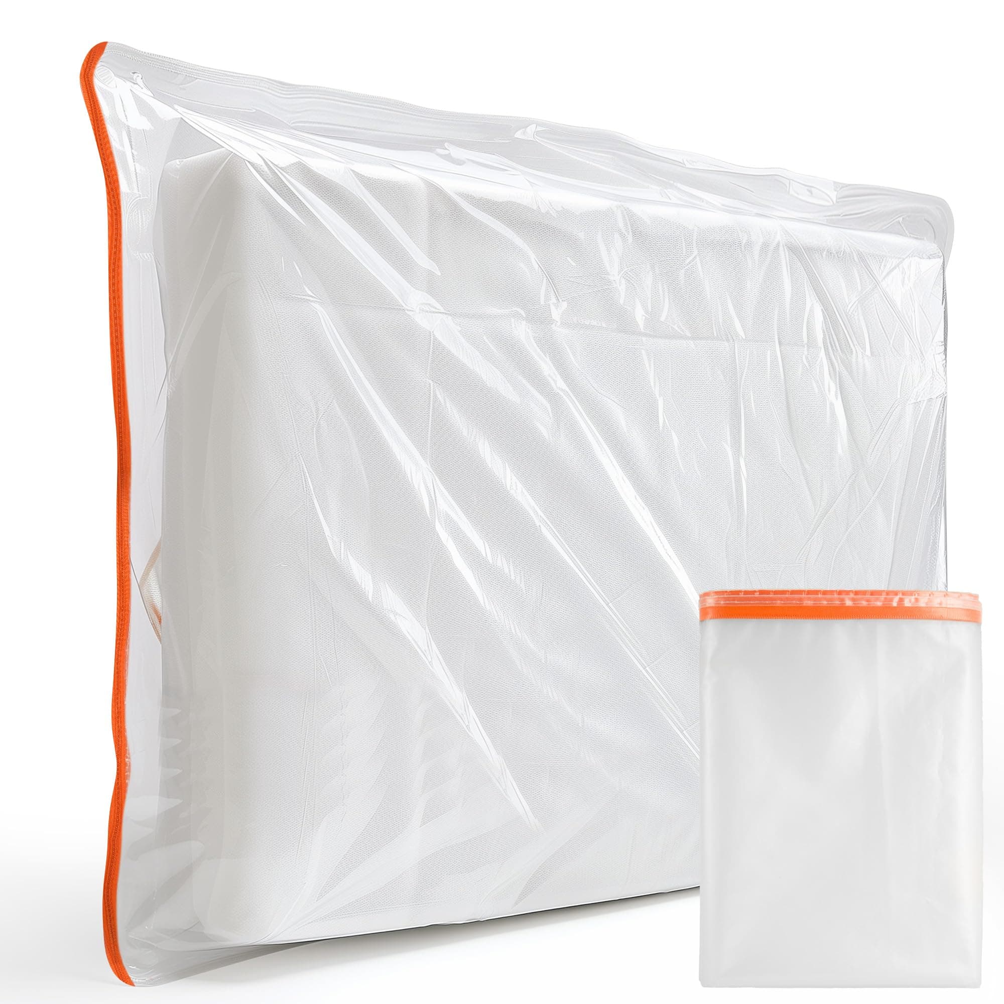 Housse Matelas 90x190/200 (épaisseur 30cm), Protege Matelas Imperméable à Double Fermeture éclair, Housse Protection Matelas pour Matelas pour e Rangement et Déplacement, Réutilisable Protège Matelas