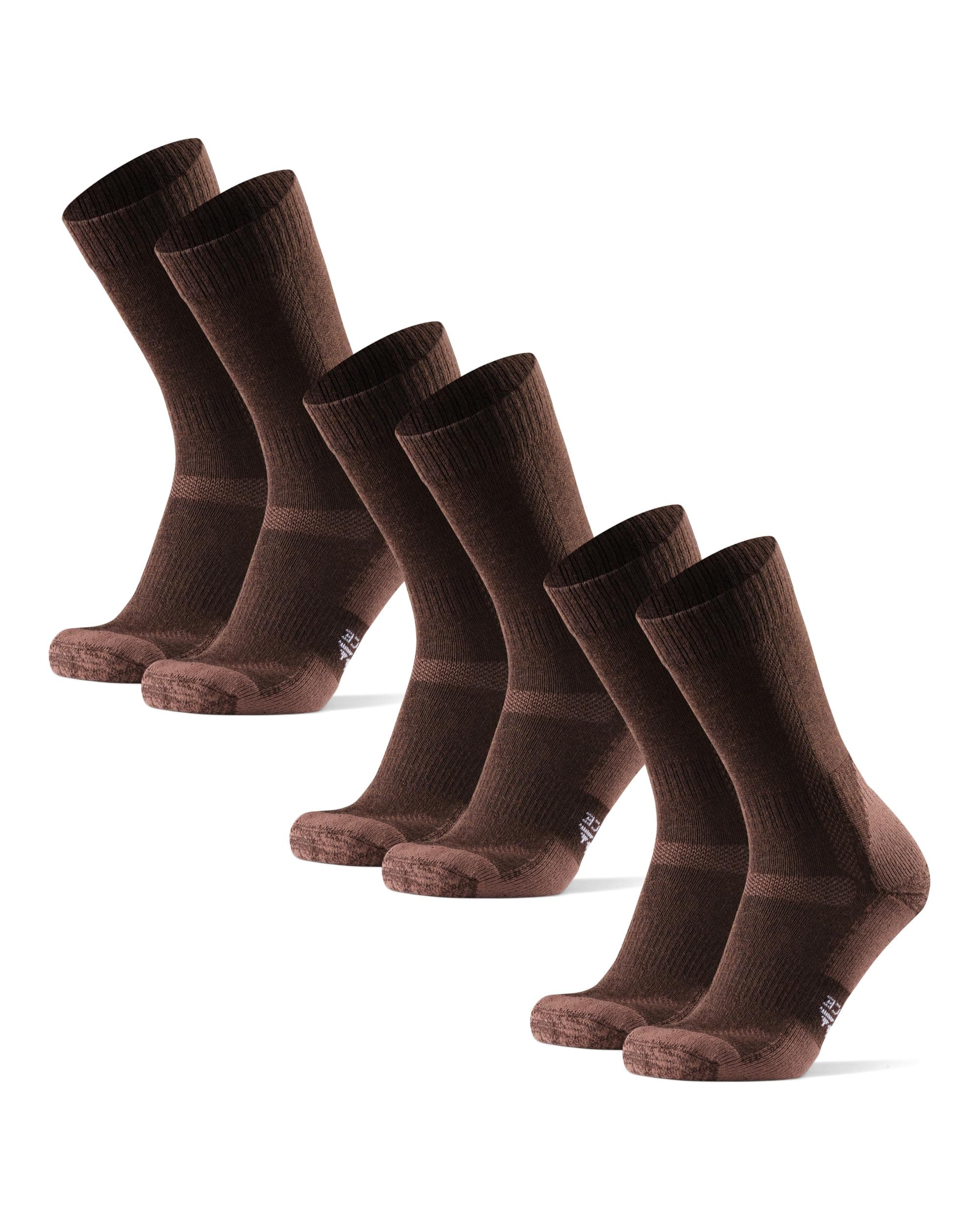 DANISH ENDURANCE Calcetines de Senderismo Unisex, Calcetines de Lana Merino con Acolchado Antiampollas para Invierno, para Hombre y Mujer, 3 o 5 Pack