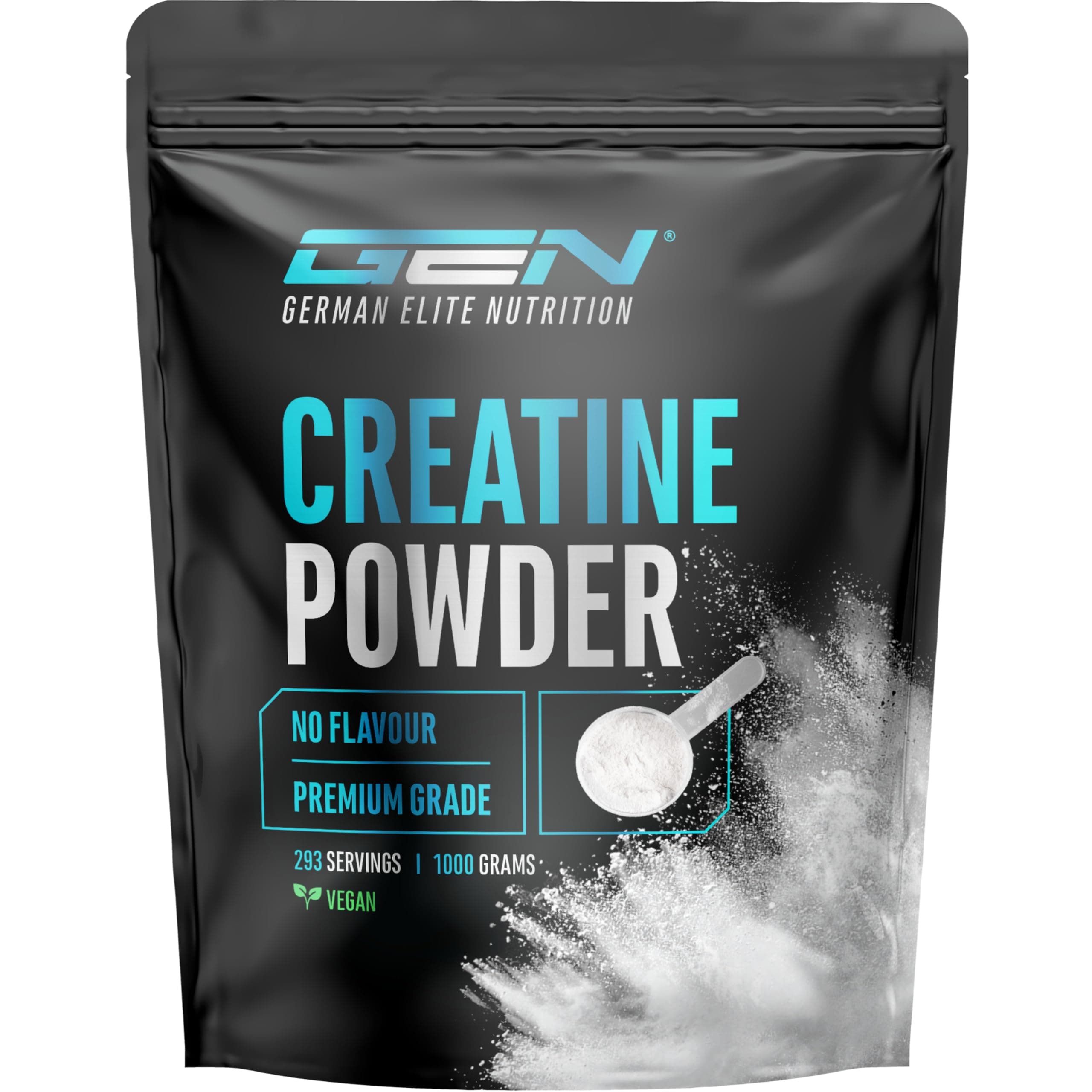 Creatine Monoidrato in Polvere 1000 g – Creatina Monoidrato Microfine, Altamente Solubile e Alto Dosaggio – Senza Additivi inutili – Vegana – 293 Porzioni