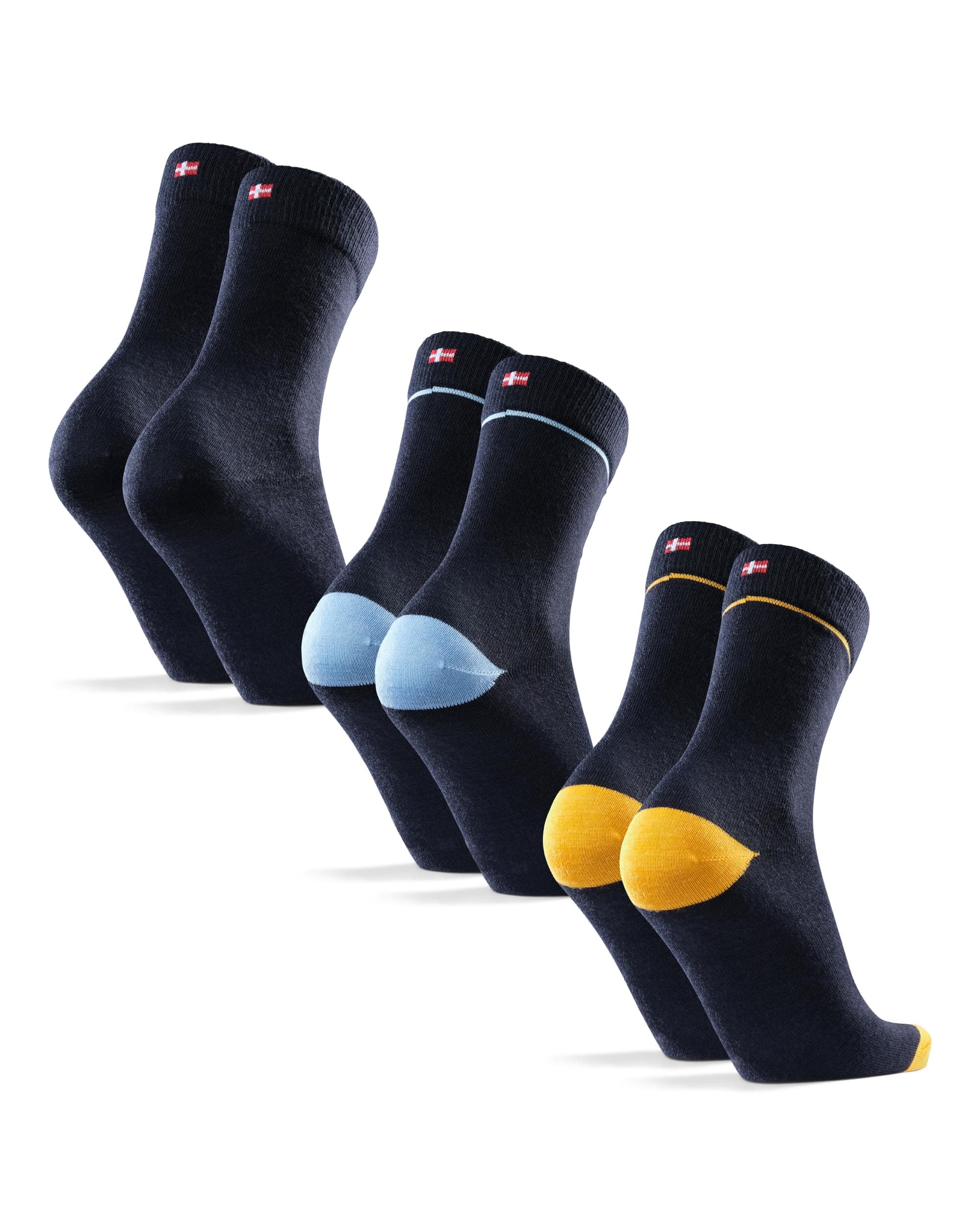DANISH ENDURANCE Chaussettes en Laine Mérinos pour Hommes, Chaussettes Élégantes Haut de Gamme pour Hommes, Confortable, Chaude, Respirante & Anti-transpirante, 3 ou 5 Paires