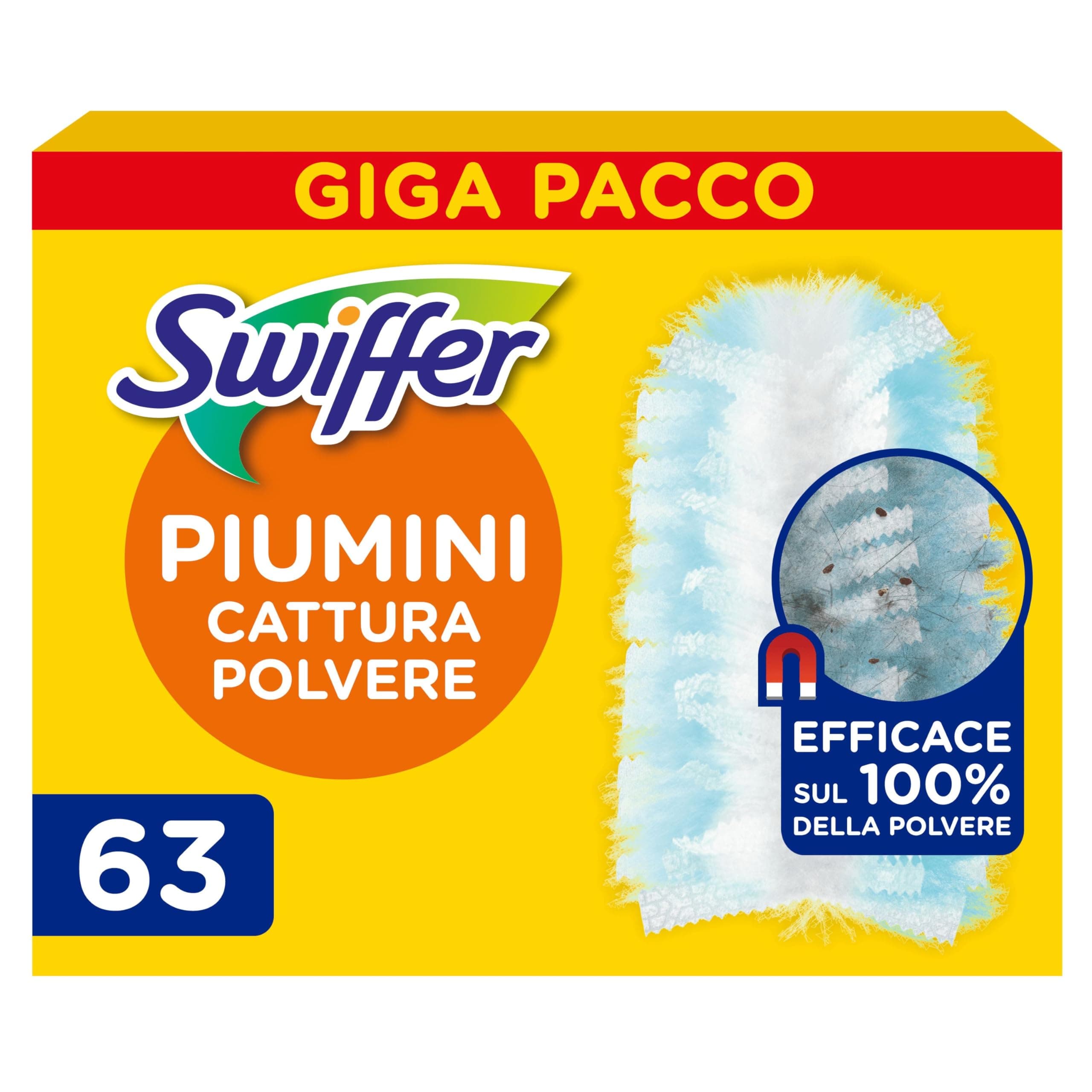 Swiffer Ricariche Piumino Catturapolvere, Cattura E Blocca 3 volte Più Polvere E Peli/Capelli rispetto al Piumino Tradizionale, 7 Pezzi