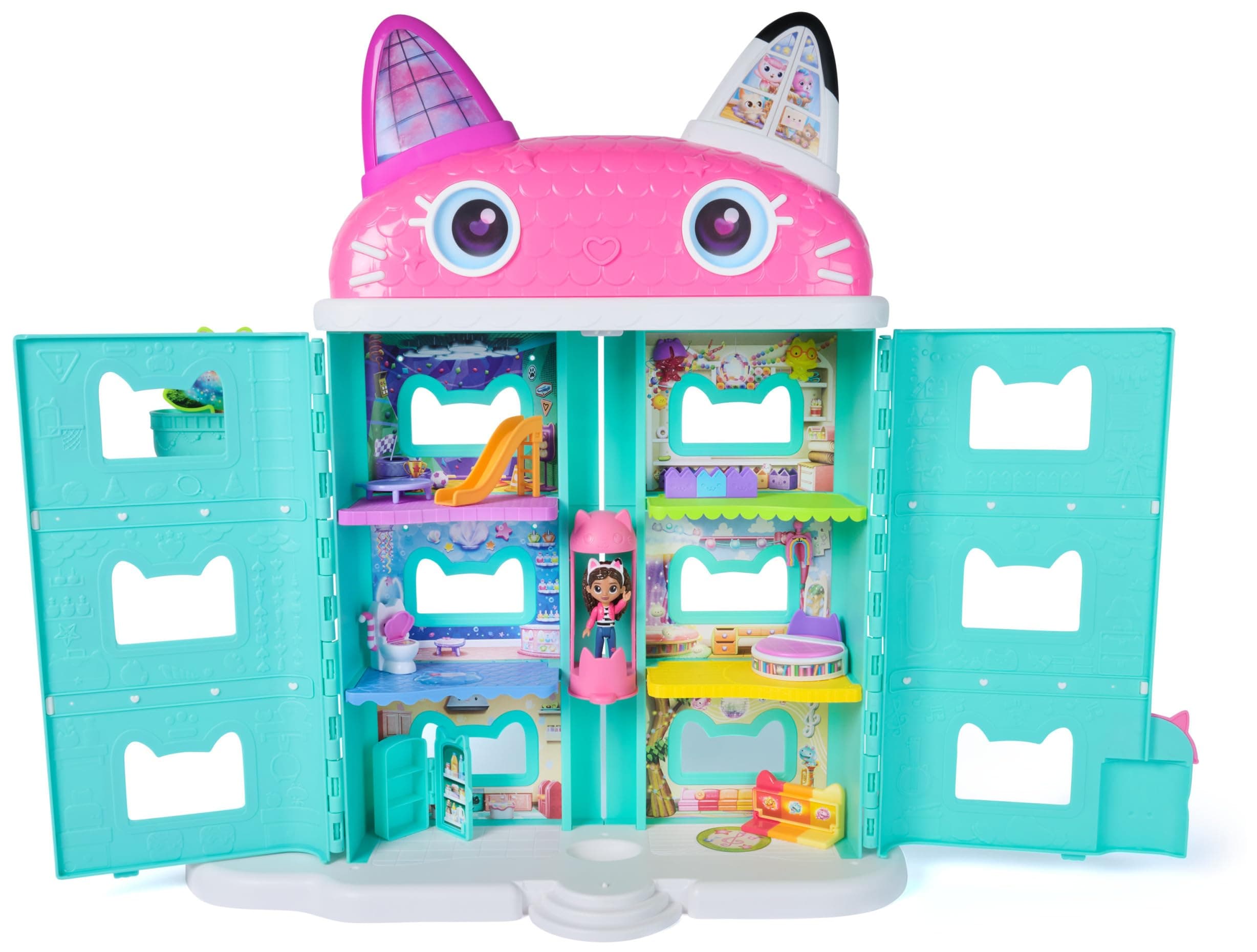 LA CASA DE MUÑECAS DE Gabby - Casa de Muñecas de La Película de Gabby's Dollhouse con Figura + 16 Accesorios - 6074334 - Juguetes Niña 3 años + - Regalo Niña 3 años + - Juegos Infantiles