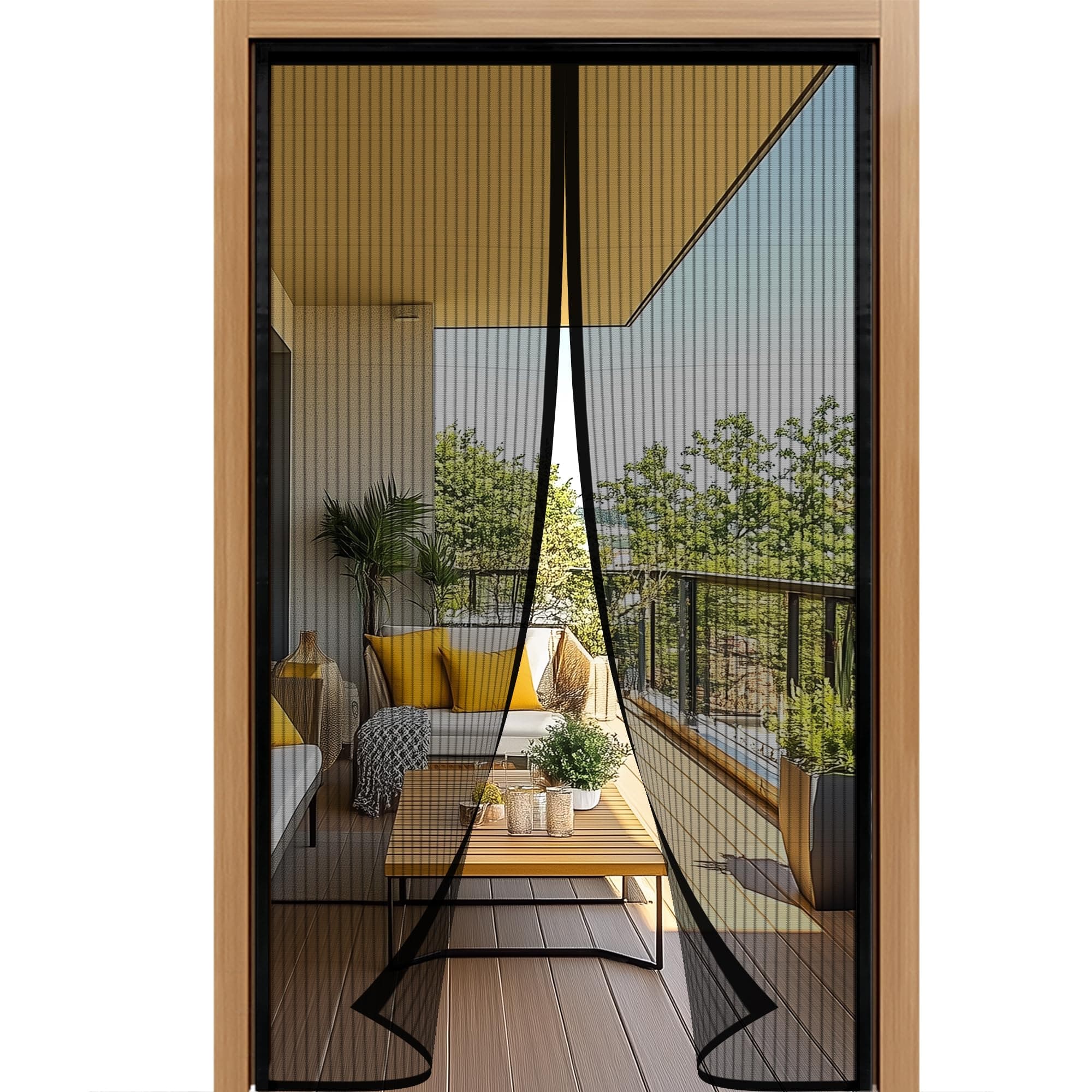 LUYANXY Zanzariera Magnetica 170x240cm, Zanzariera Porta Finestra Tenda Nero, Zanzariere Magnetiche Balcone, Anti Insetti Traspirante Chiusura Automatica, Non ho più fastidiosi insetti in casa