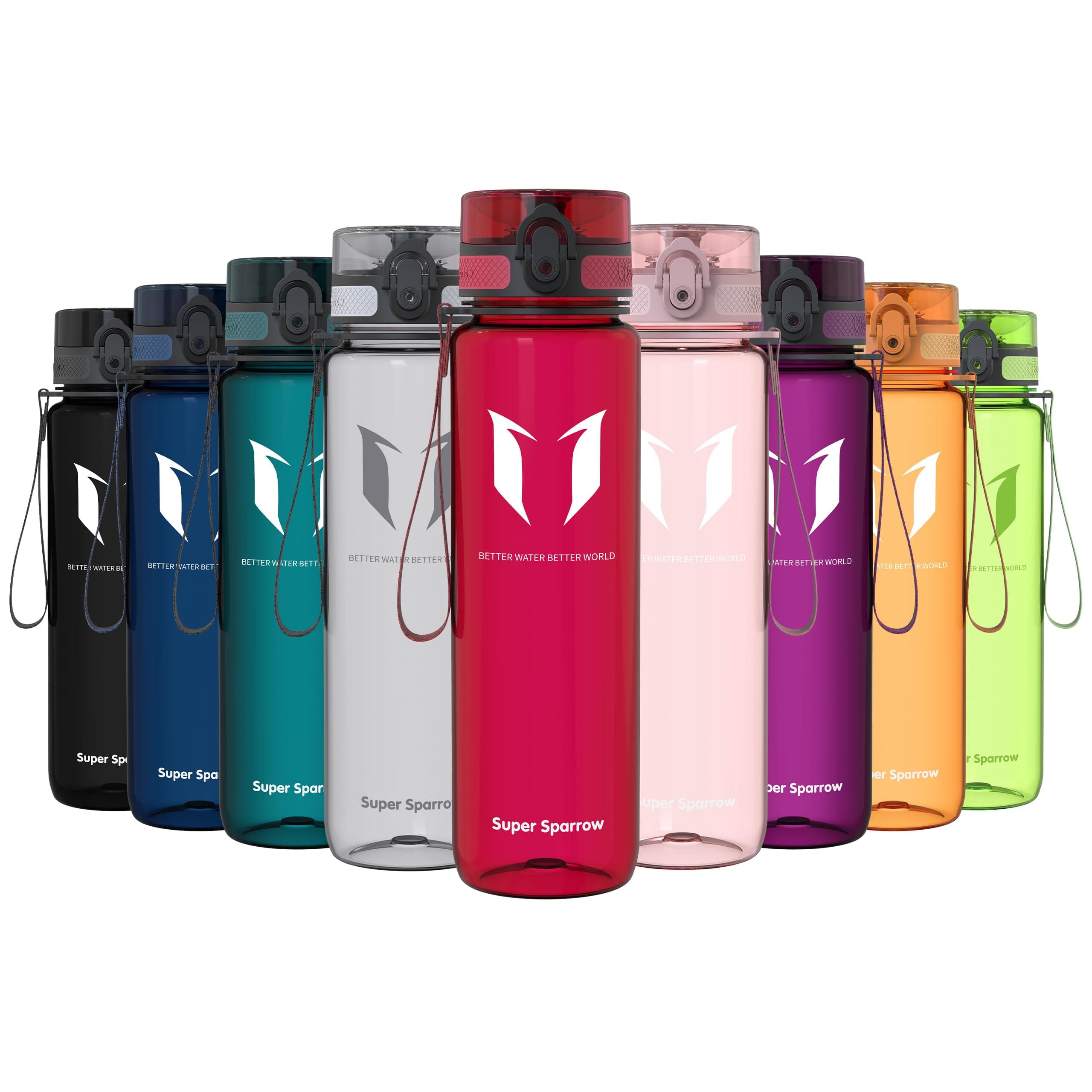Super Sparrow Borraccia Sportiva & Bottiglia Bambini Senza Perdite - 350ml/500ml/750ml/1L/1.5L - Senza BPA