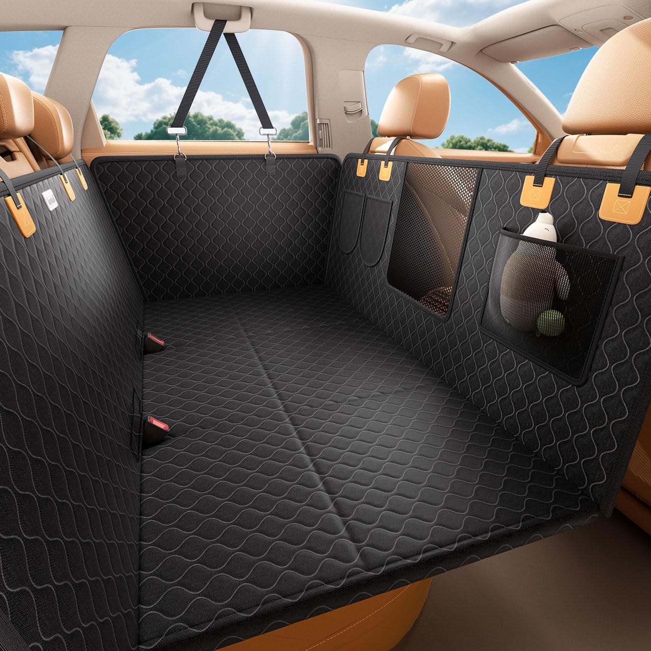 Lamicall Coprisedile per Auto per Cani, Telo Auto per Cani - [Migliore Antistrappi] Impermeabile Antiscivolo e Antigraffio, con Finestra Visibile, Lavabile in Lavatrice, per SUV e Piccoli Furgoni, L