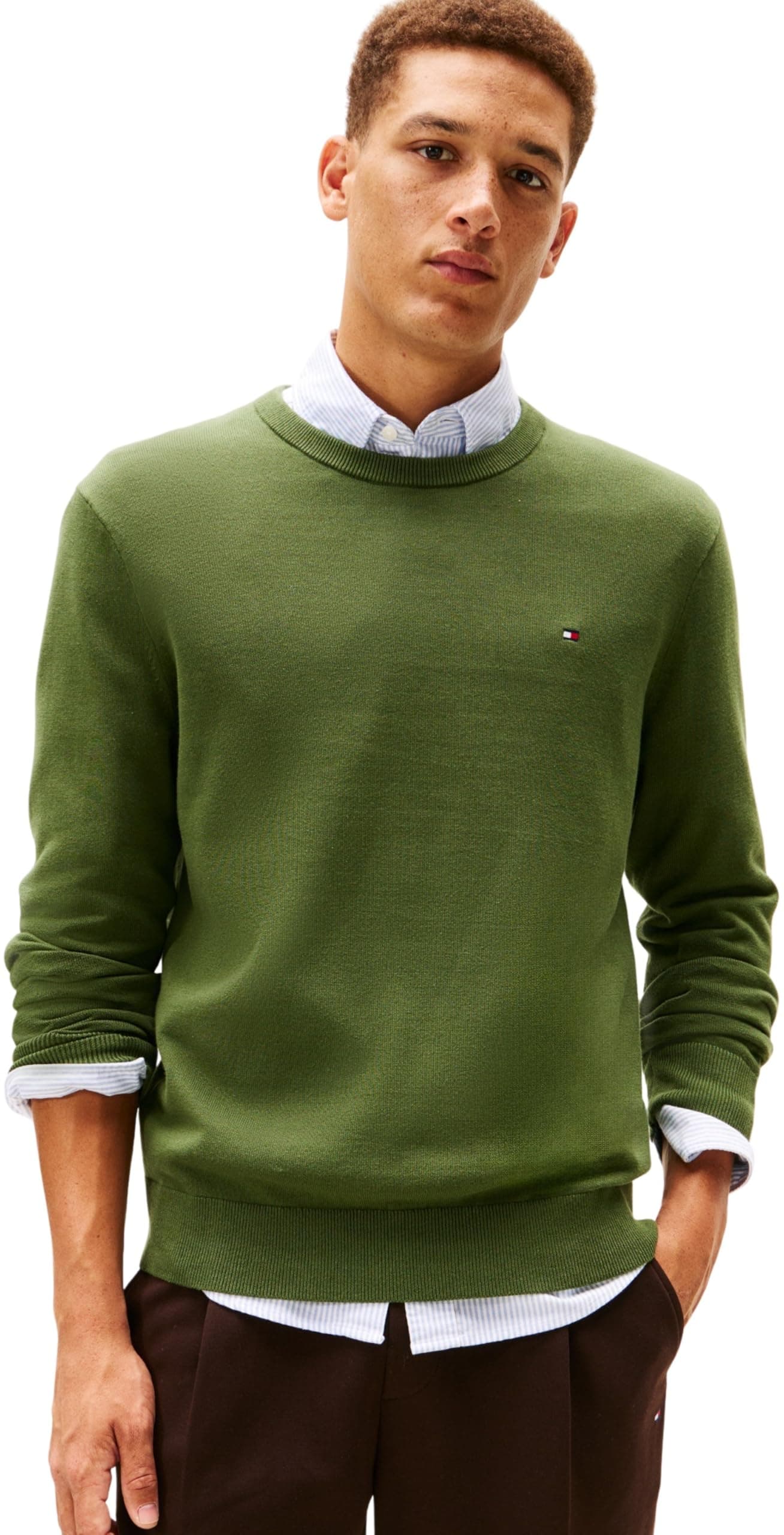 Tommy Hilfiger Jersey Hombre Essential Cotton con Cuello Redondo